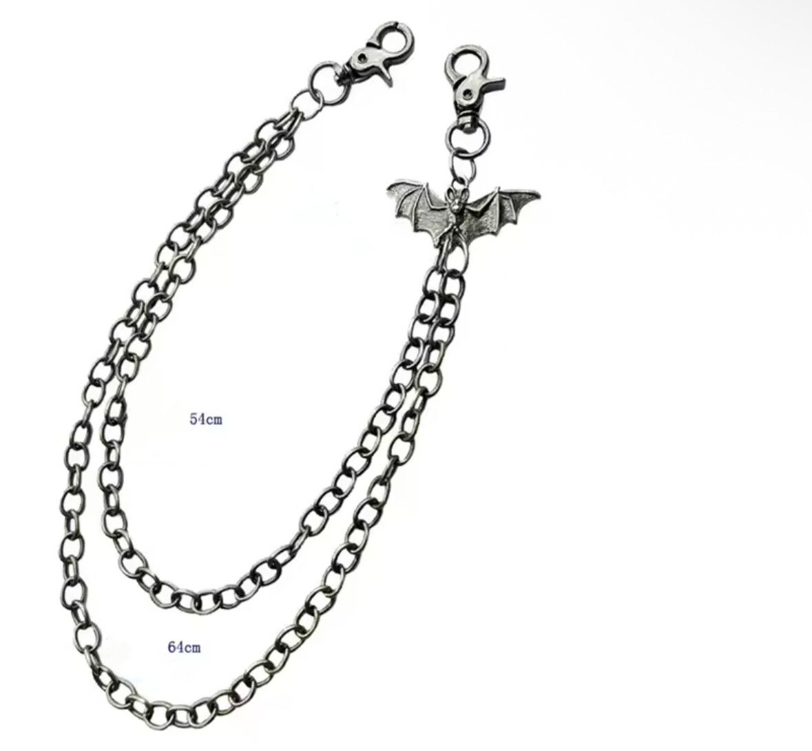 Other Hip Hop Multilayer Bat Metal Pants Chain Wallet Belt Size ONE SIZE - 5 Thumbnail