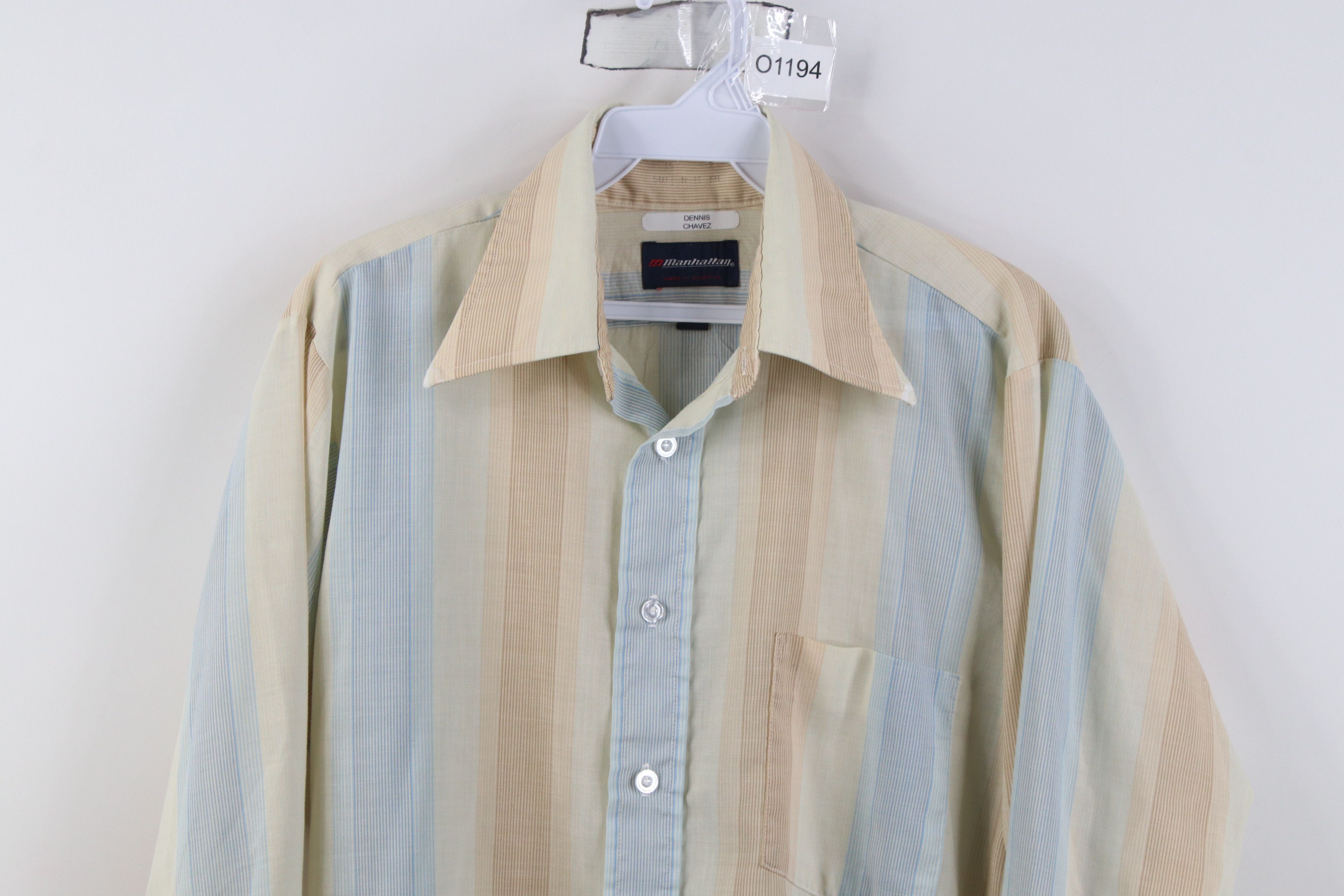 Vintage Vintage 70s Streetwear Dagger Collar Button Shirt USA Size US M / EU 48-50 / 2 - 2 Thumbnail