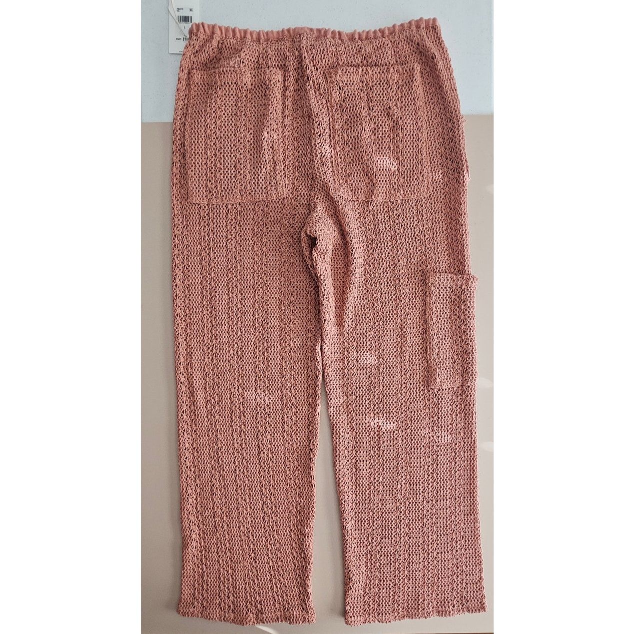 Splendid NWT Splendid Women's Finley Crochet Cargo Pants Cover-up L Size 32" / US 10 / IT 46 - 5 Thumbnail