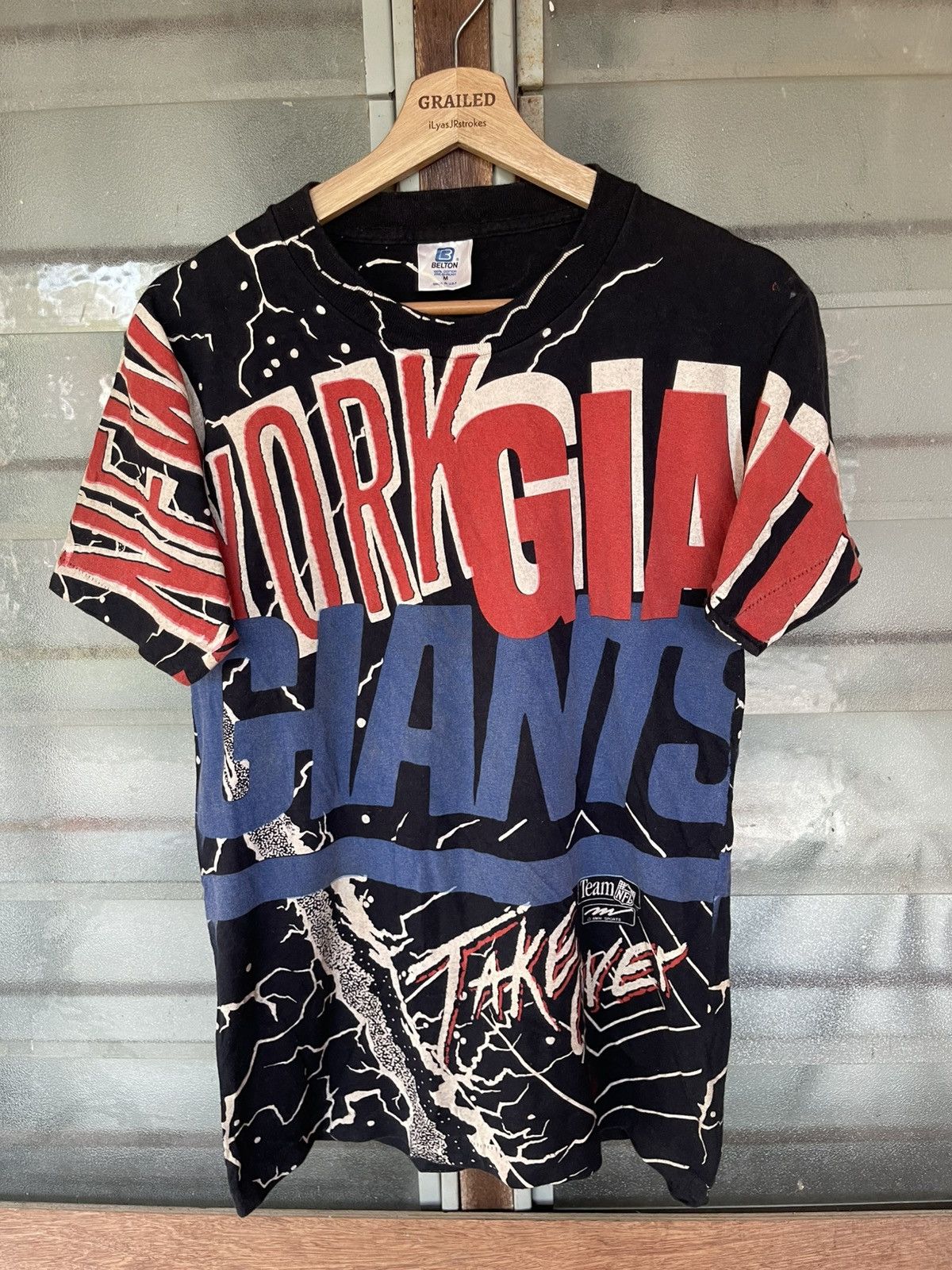 NFL Vintage Magic Johnson T's New York Giants All Over Print Tee Size US M / EU 48-50 / 2 - 2 Thumbnail