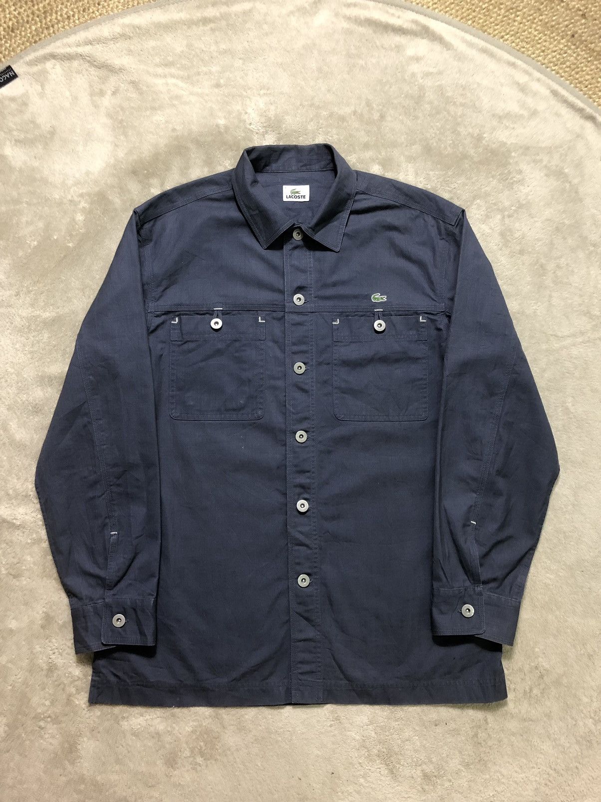 Lacoste × Vintage Vintage Lacoste Workwear Chore Jacket Size US L / EU 52-54 / 3 - 2 Thumbnail