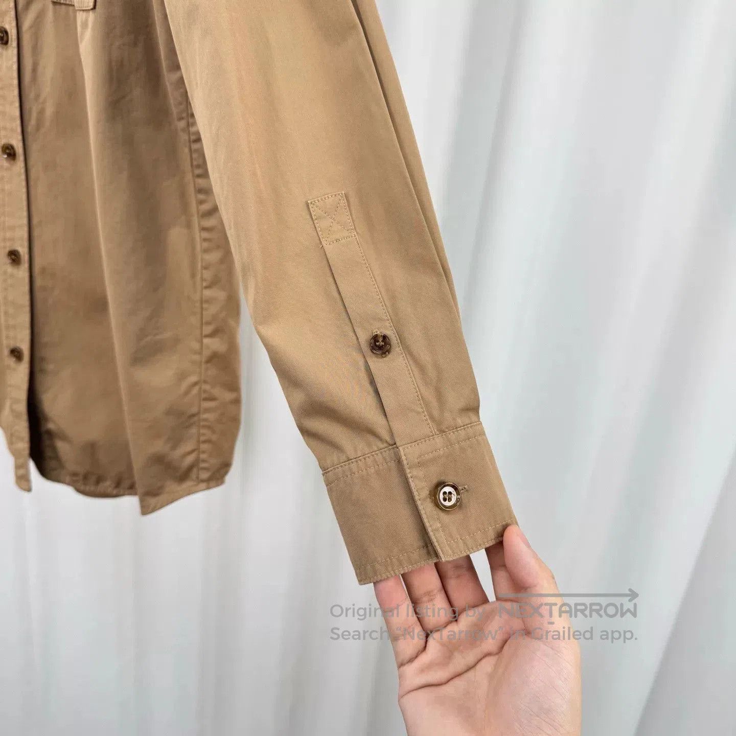 Burberry burberry khaki shirt with logo. Size US M / EU 48-50 / 2 - 4 Thumbnail