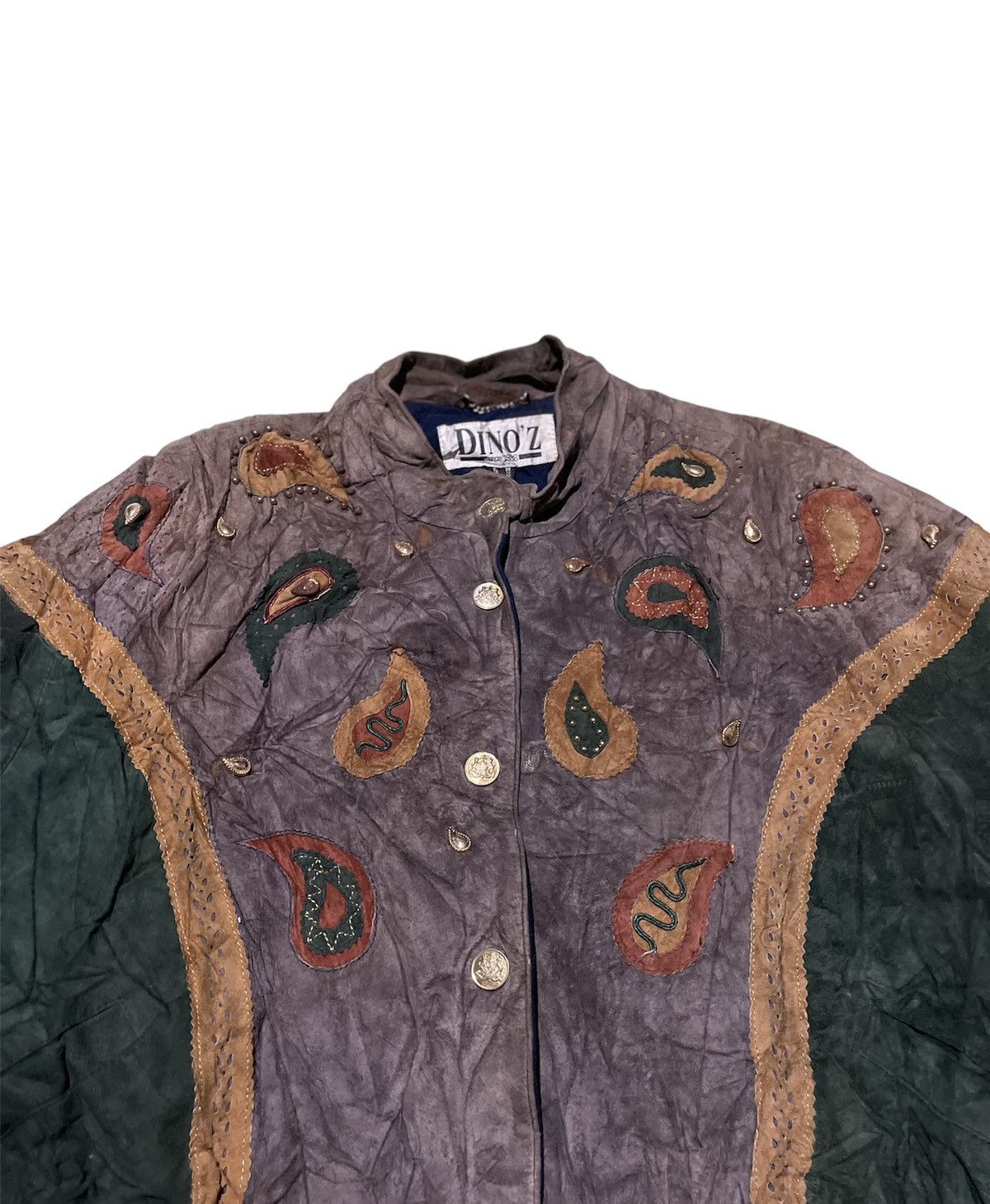 Japanese Brand × Vintage Rare 90s Japanese Vintage DINO'Z Paisley Embroidered Jacket Size M / US 6-8 / IT 42-44 - 4 Thumbnail