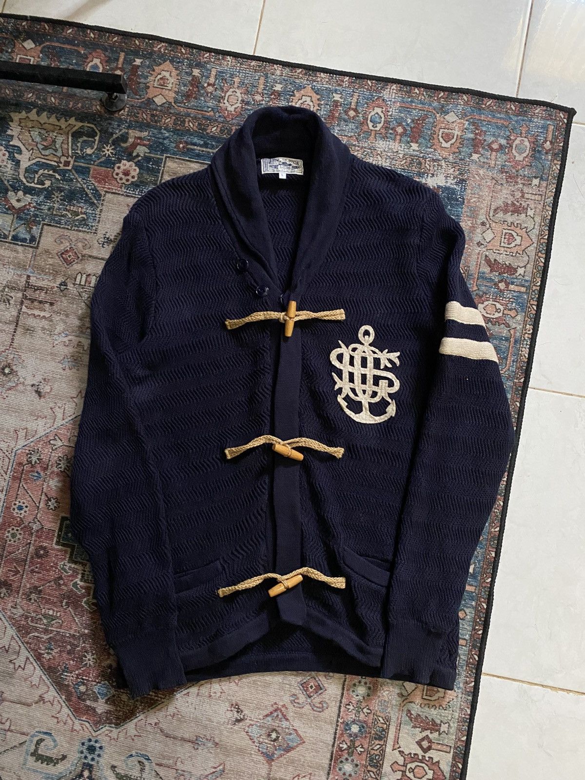 Polo Ralph Lauren The Duffer of St.George cardigan Navy Size US L / EU 52-54 / 3 - 2 Thumbnail
