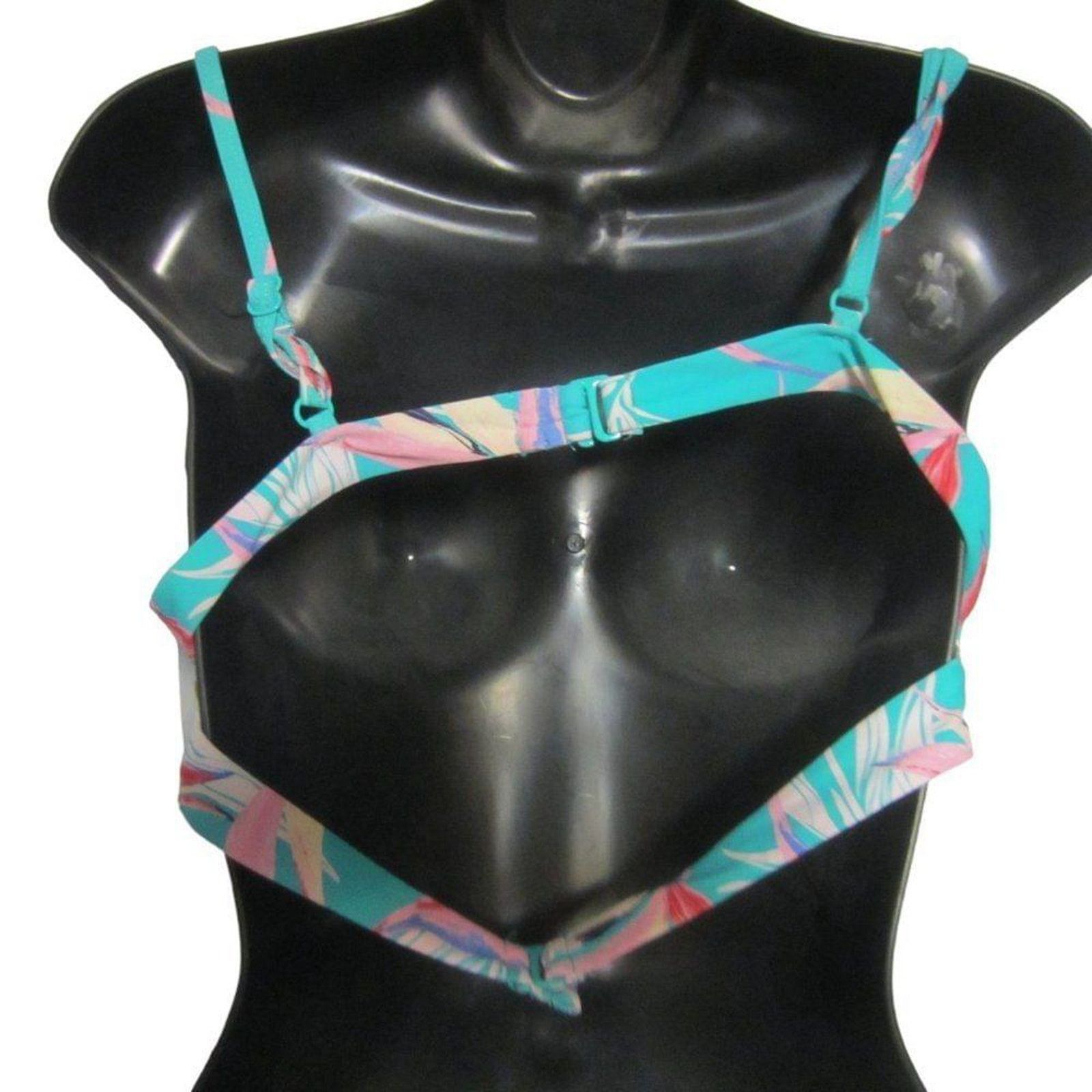 Other Tropical Tie Front Bikini Top Y2K Palm Leaf Print L (11–13) Size ONE SIZE - 7 Thumbnail