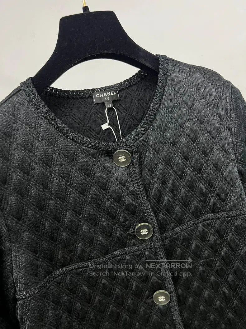Chanel Chanel Metiers d'Art Black Quilted Coat. Size US M / EU 48-50 / 2 - 3 Thumbnail
