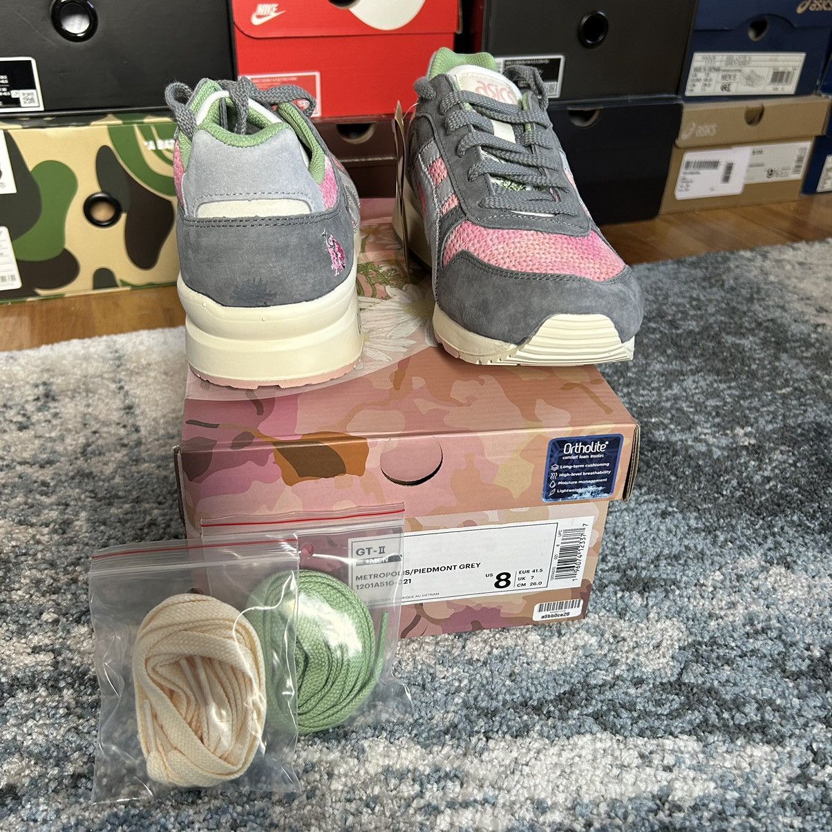 Asics 1201A510-021 GT-ii METROPOLiS PiEDMONT GREY PiNK SAGE GREEN Size US 8 / EU 41 - 7 Thumbnail