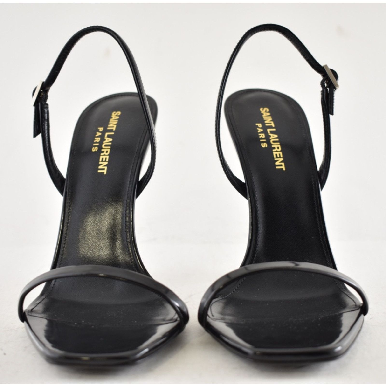 Yves Saint Laurent Saint Laurent Opyum 110 Black Leather YSL Logo Heel Size US 11 / IT 41 - 8 Thumbnail