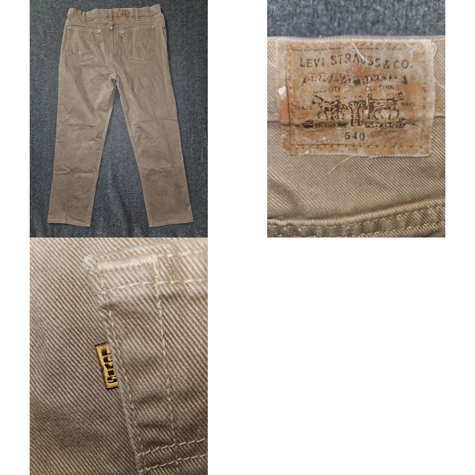 Levi's VINTAGE Levi's 540 Jeans Mens 38x30 Beige Relaxed Straight Denim 90s United States Jeans Mens 38 Size US 38 / EU 54 - 8 Thumbnail
