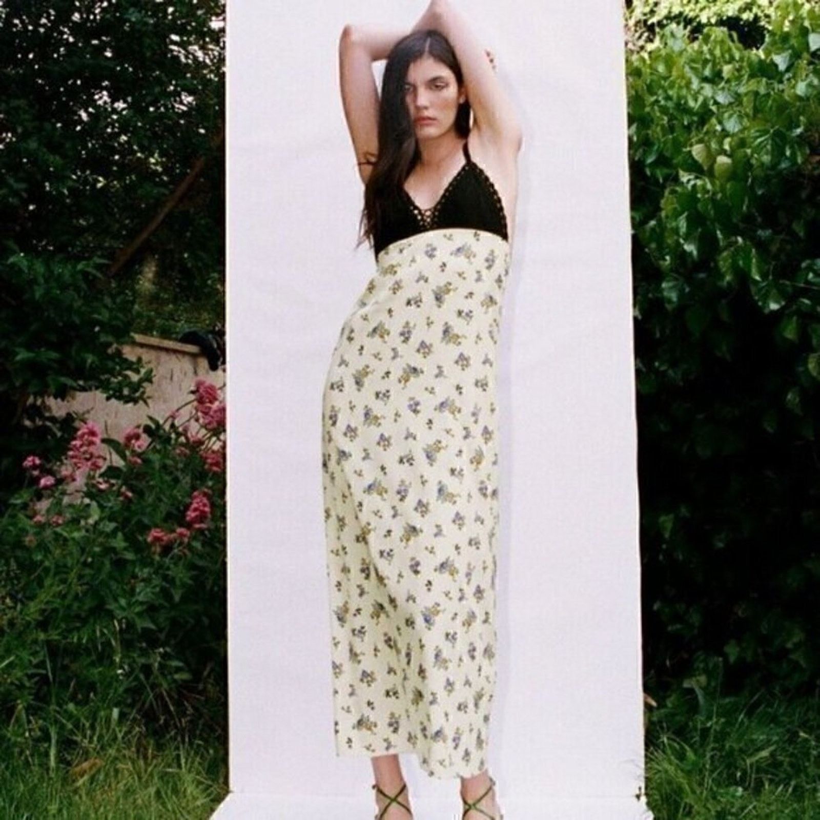 Zara Zara Floral Satin Maxi Slip Dress NWT Size S / US 4 / IT 40 - 10 Thumbnail