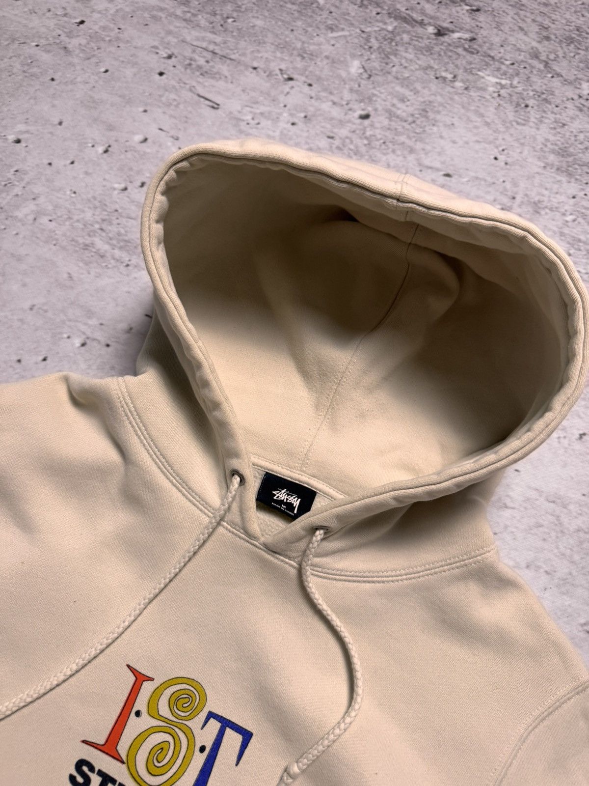 Stussy × Vintage STUSSY CENTER LOGO OVERSIZE BOXY HOODIE Size US M / EU 48-50 / 2 - 5 Thumbnail
