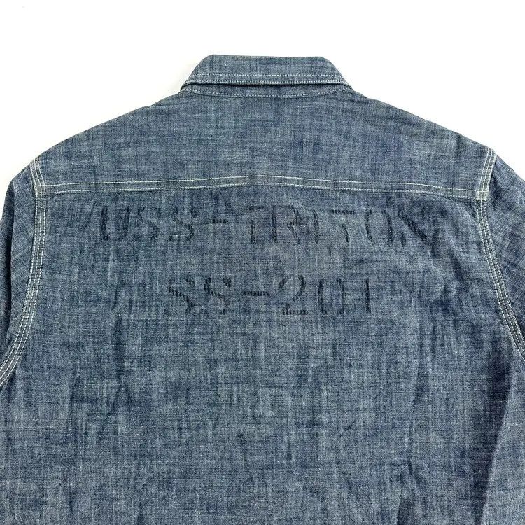 Japanese Brand Houston US Navy Military Chambray Shirt Size US M / EU 48-50 / 2 - 6 Thumbnail