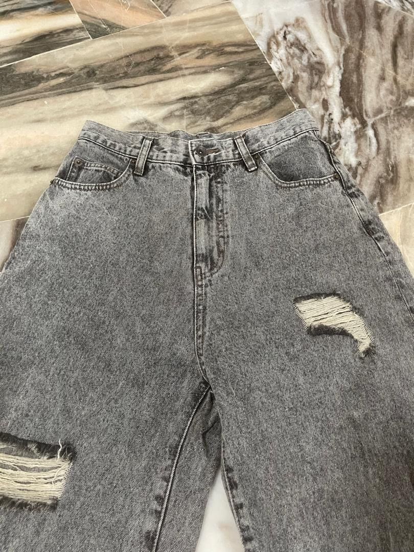Japanese Brand MUHE.T Baggy Distressed Denim Balenciaga Style Size 27" / US 4 / IT 40 - 4 Thumbnail
