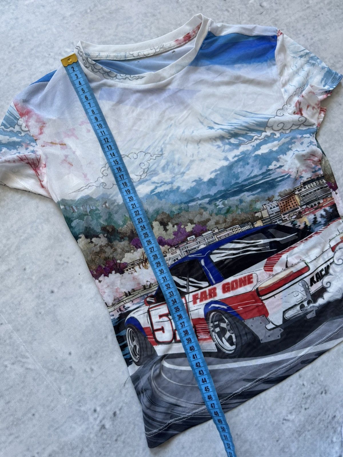 Vintage Awesome wmns mesh Racing cars Far Gone blouse Size M / US 6-8 / IT 42-44 - 8 Thumbnail