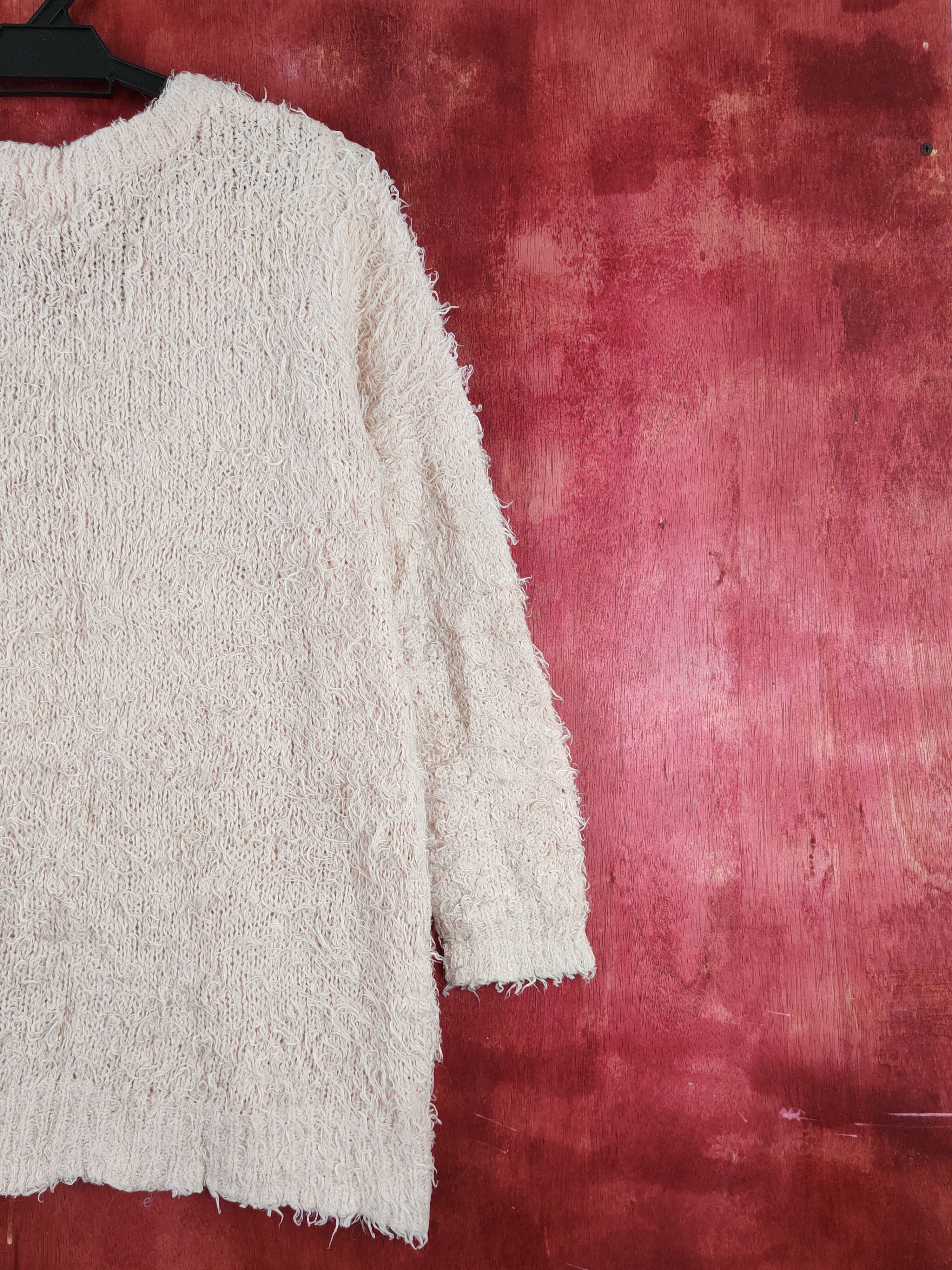 Homespun Knitwear Emsexcite Peach Shag Shaggy Fur Mohair Knitwear #S2008 Size M / US 6-8 / IT 42-44 - 9 Thumbnail