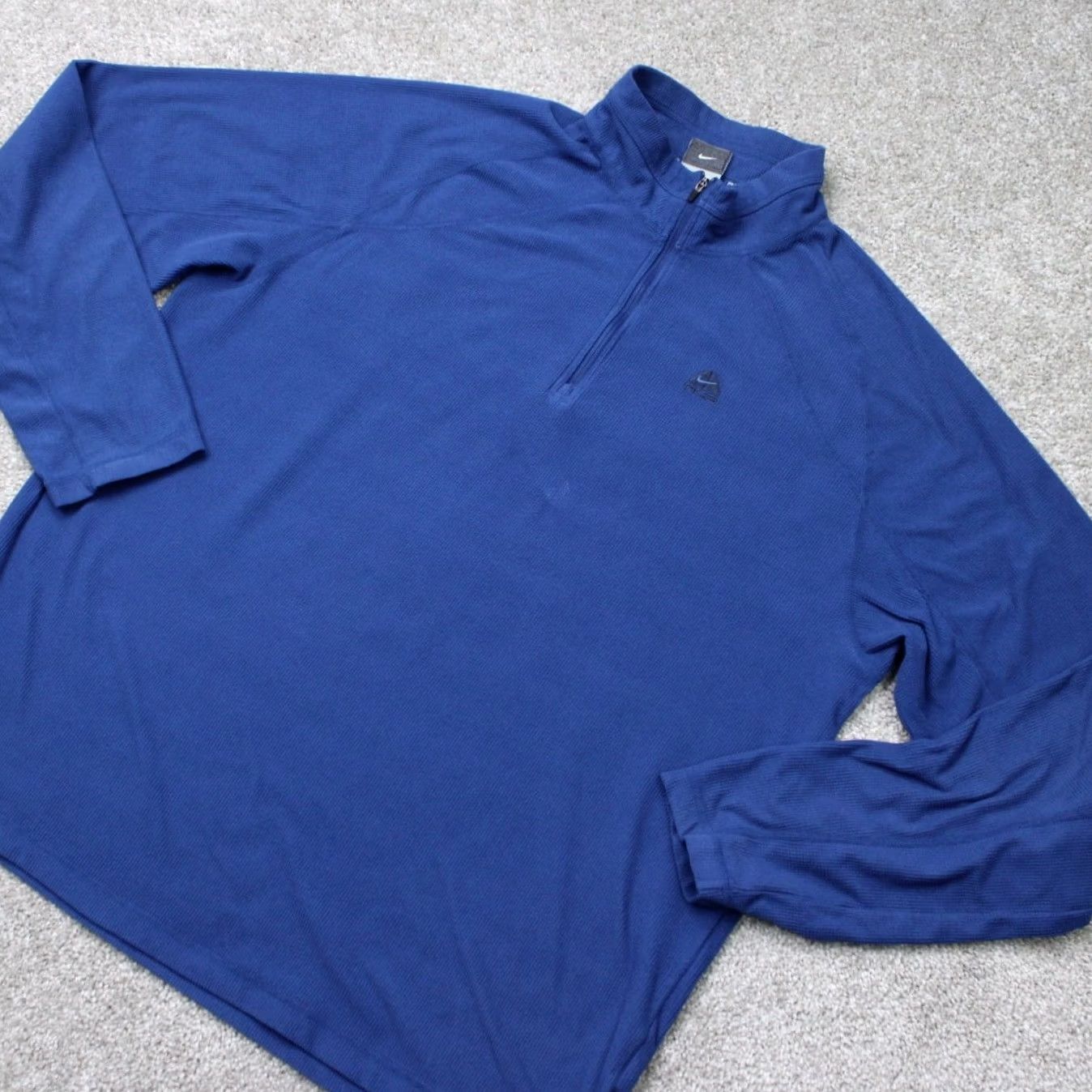 Nike ACG Nike ACG Sweatshirt Mens Large Blue 1/4 Zip Pullover Polyester L/S Fleece Knit Size US L / EU 52-54 / 3 - 3 Thumbnail