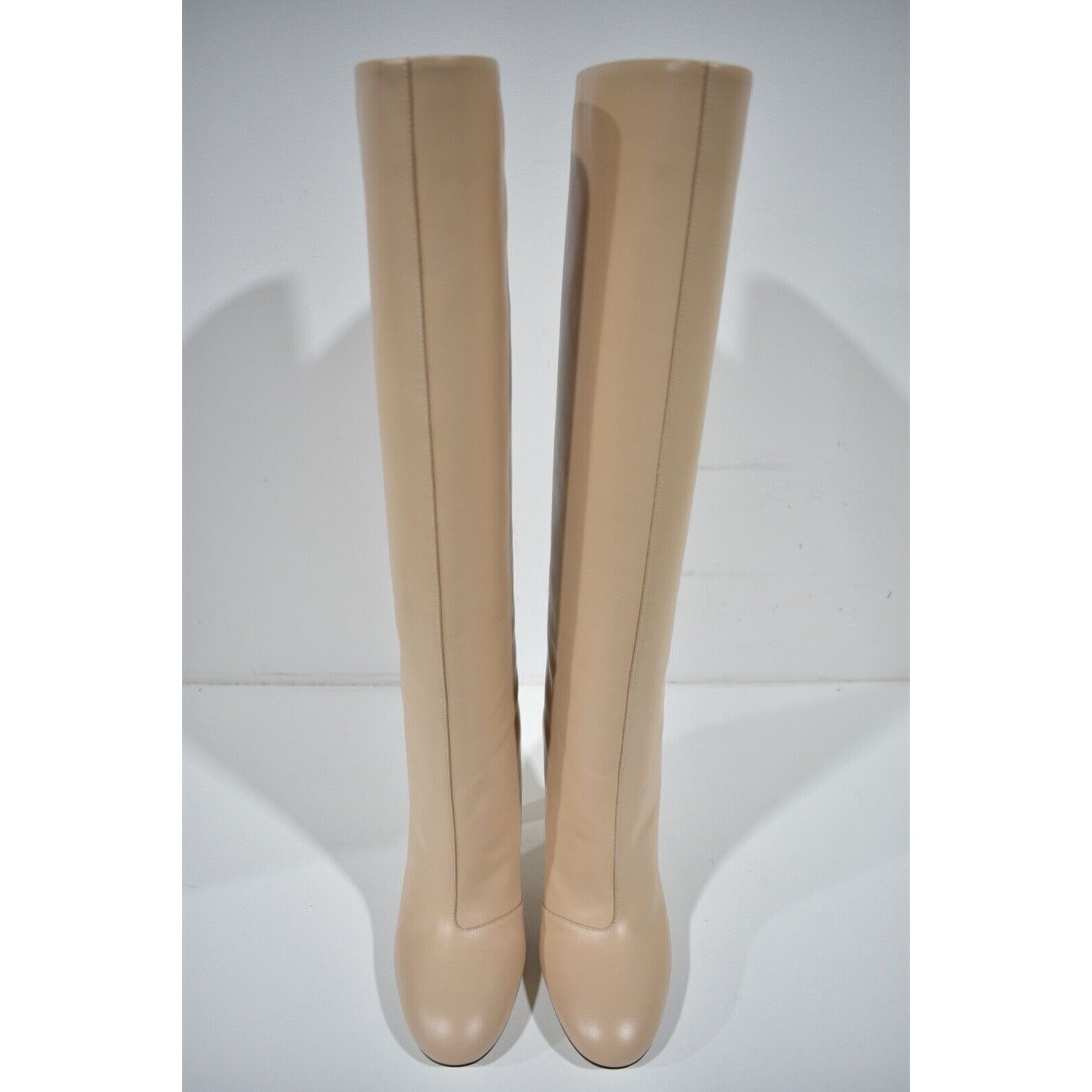 Fendi Fendi Karligraphy FF Logo Motif Poudre Beige Nude Leather Size US 10 / IT 40 - 7 Thumbnail