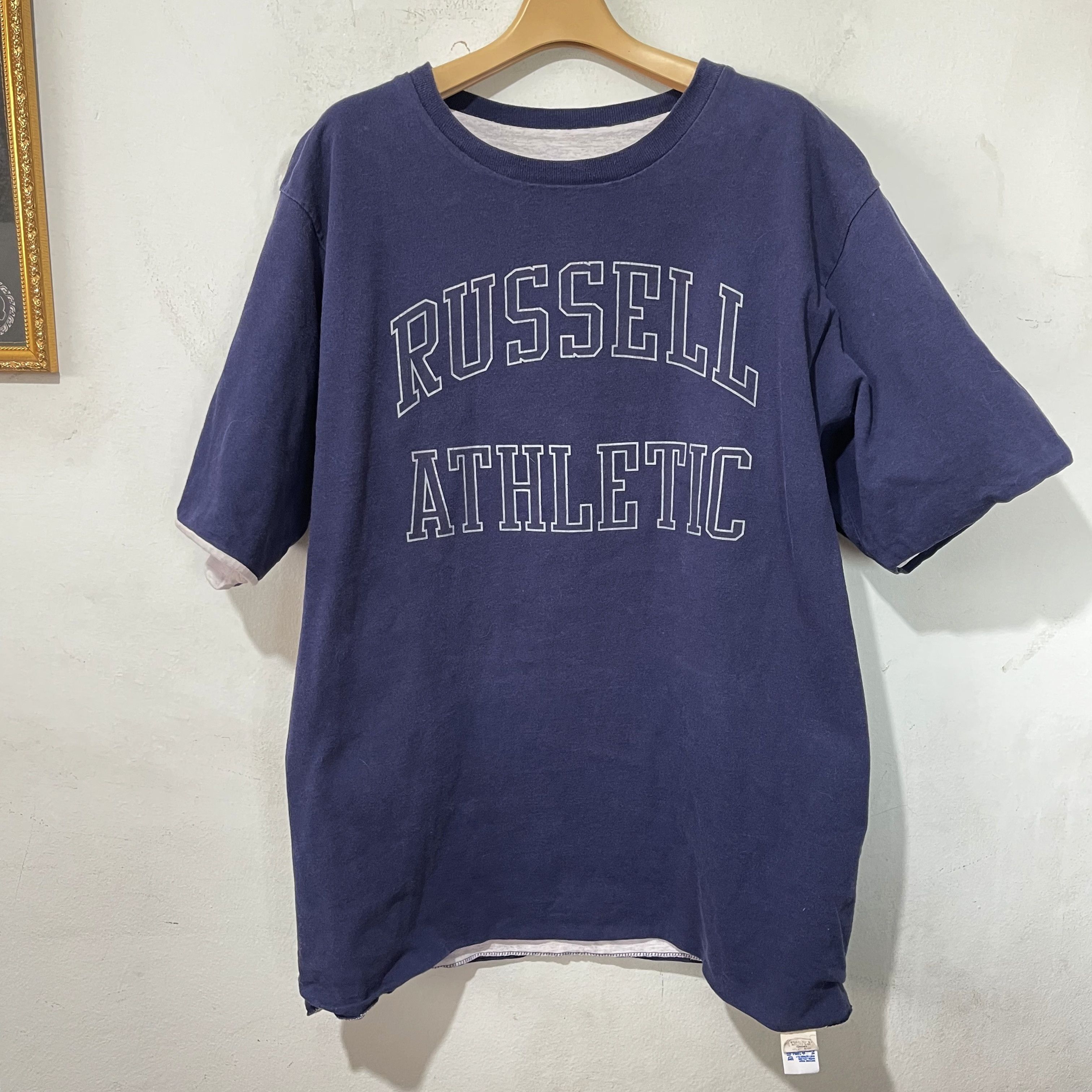 Russell Athletic Vintage 90s Russell Athletic Reversible T-Shirt Size US XL / EU 56 / 4 - 3 Thumbnail