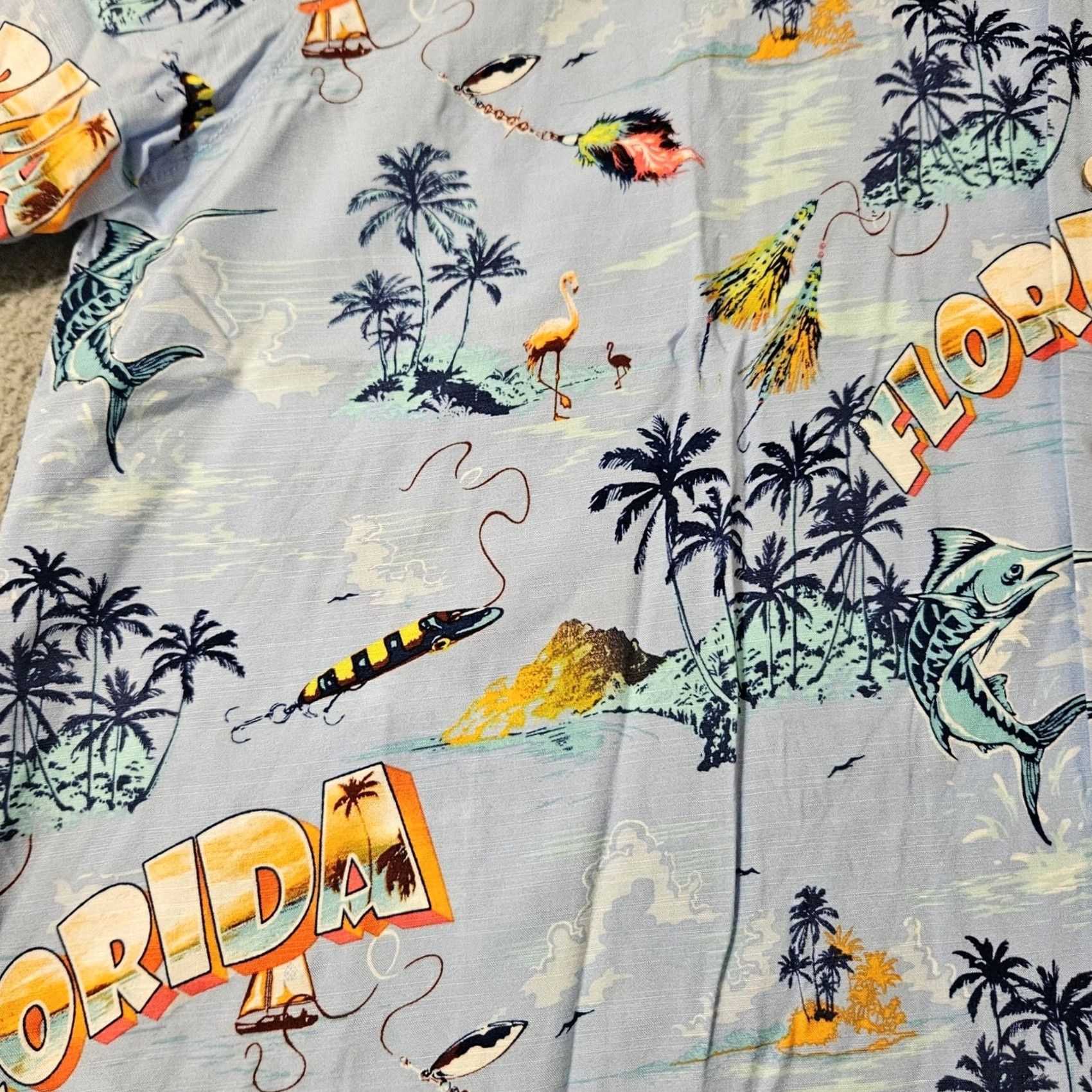 Tommy Bahama Tommy Bahama Shirt Mens XL Blue 1XL Big Veracruz Cay Viscose Florida Print Hawaiian Size US XL / EU 56 / 4 - 4 Thumbnail