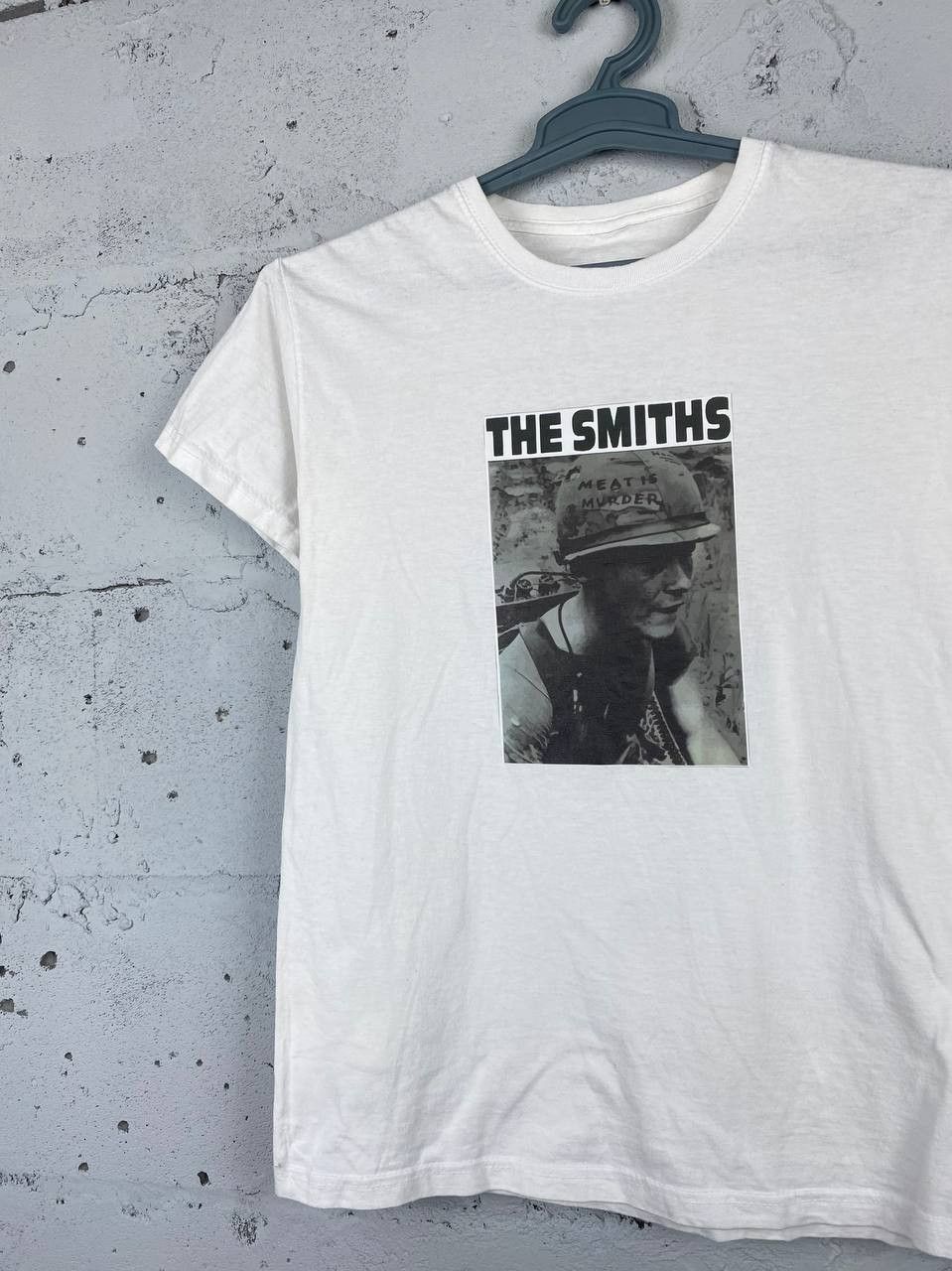 Band Tees × The Smiths × Vintage Vintage The Smith Meat is Murder White T Shirt Size US S / EU 44-46 / 1 - 2 Thumbnail