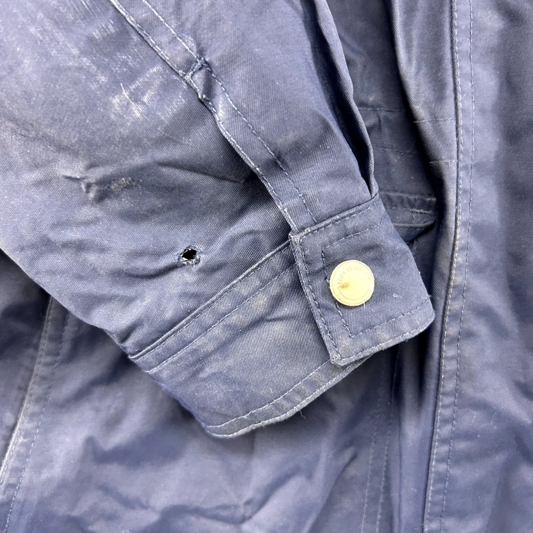 Eddie Bauer Eddie Bauer Jacket Womens XL Blue Weatheredge Hooded Full Zip Snaps Nylon Windbreaker Casual Womens Jackets Size XL / US 12-14 / IT 48-50 - 2 Thumbnail