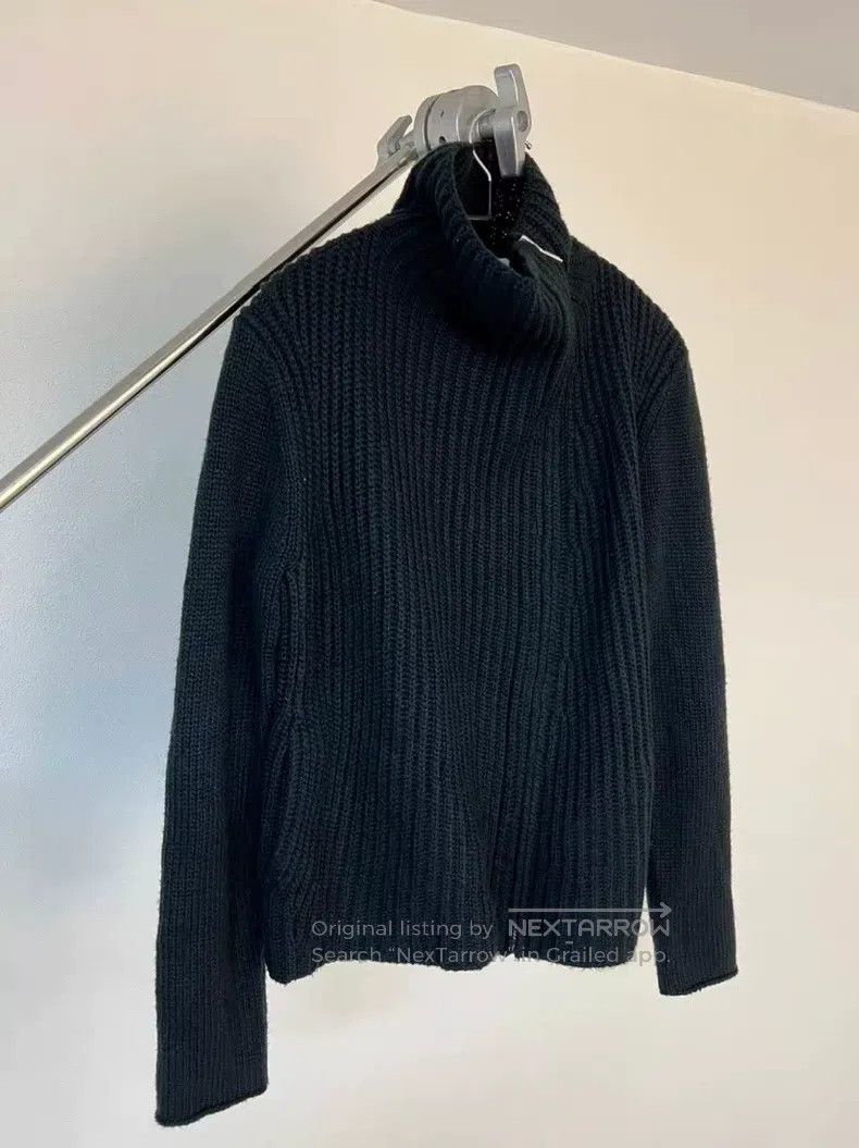 Helmut Lang Helmut Lang Zip-Up Stand Collar Coarse Knit Cardigan Size US S / EU 44-46 / 1 - 1 Thumbnail