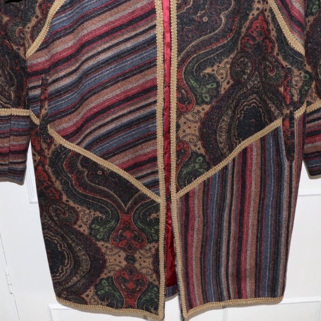 Vintage VINTAGE Rara Avis Patchwork Coat by Iris Apfel Women’s Boho Luxe Multiprint Coat S Multicoloured Patchwork Womens Cleaned? Size S / US 4 / IT 40 - 5 Thumbnail