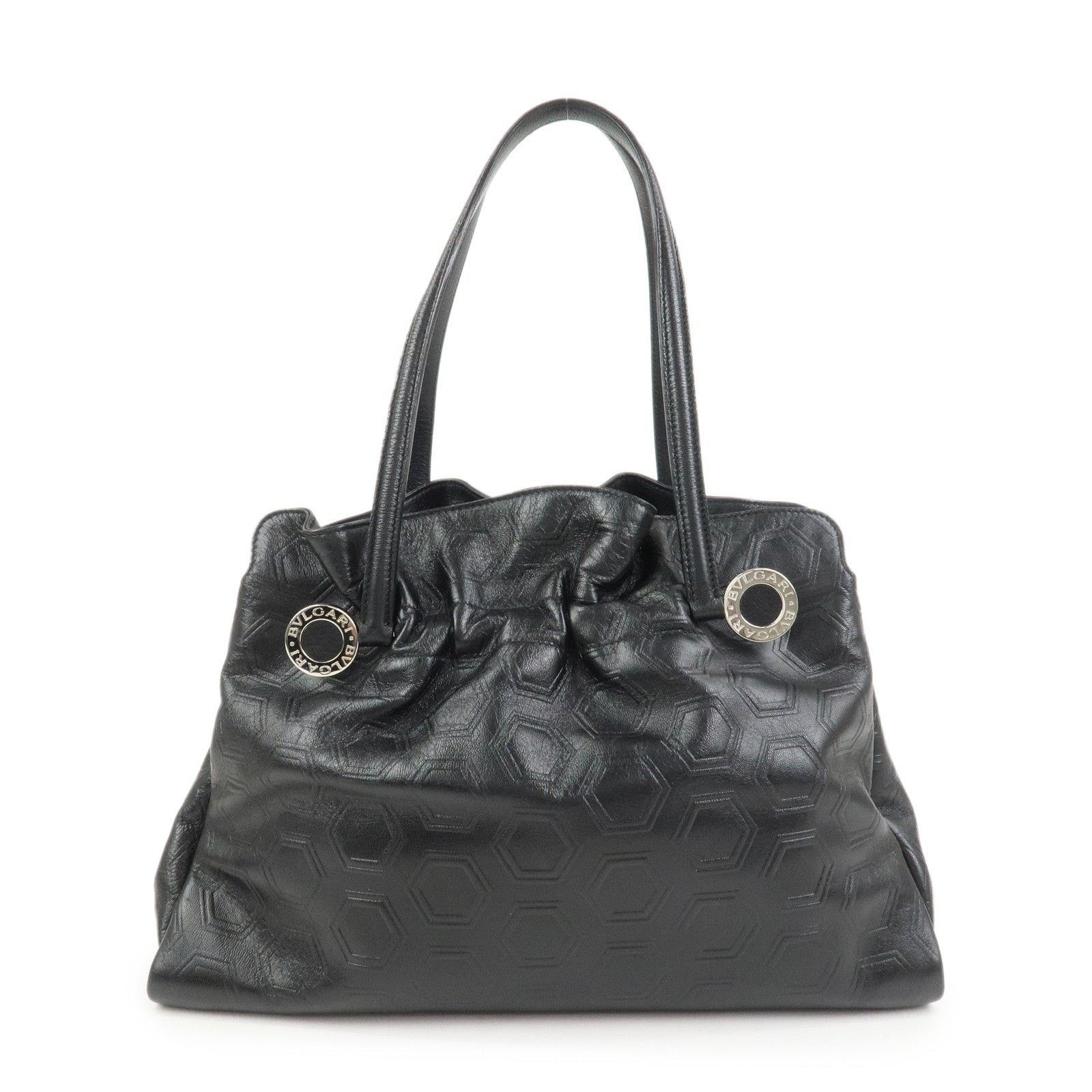 Bvlgari Bvlgari Twist Logo Calfskin Shoulder Bag Black Size ONE SIZE - 1 Thumbnail