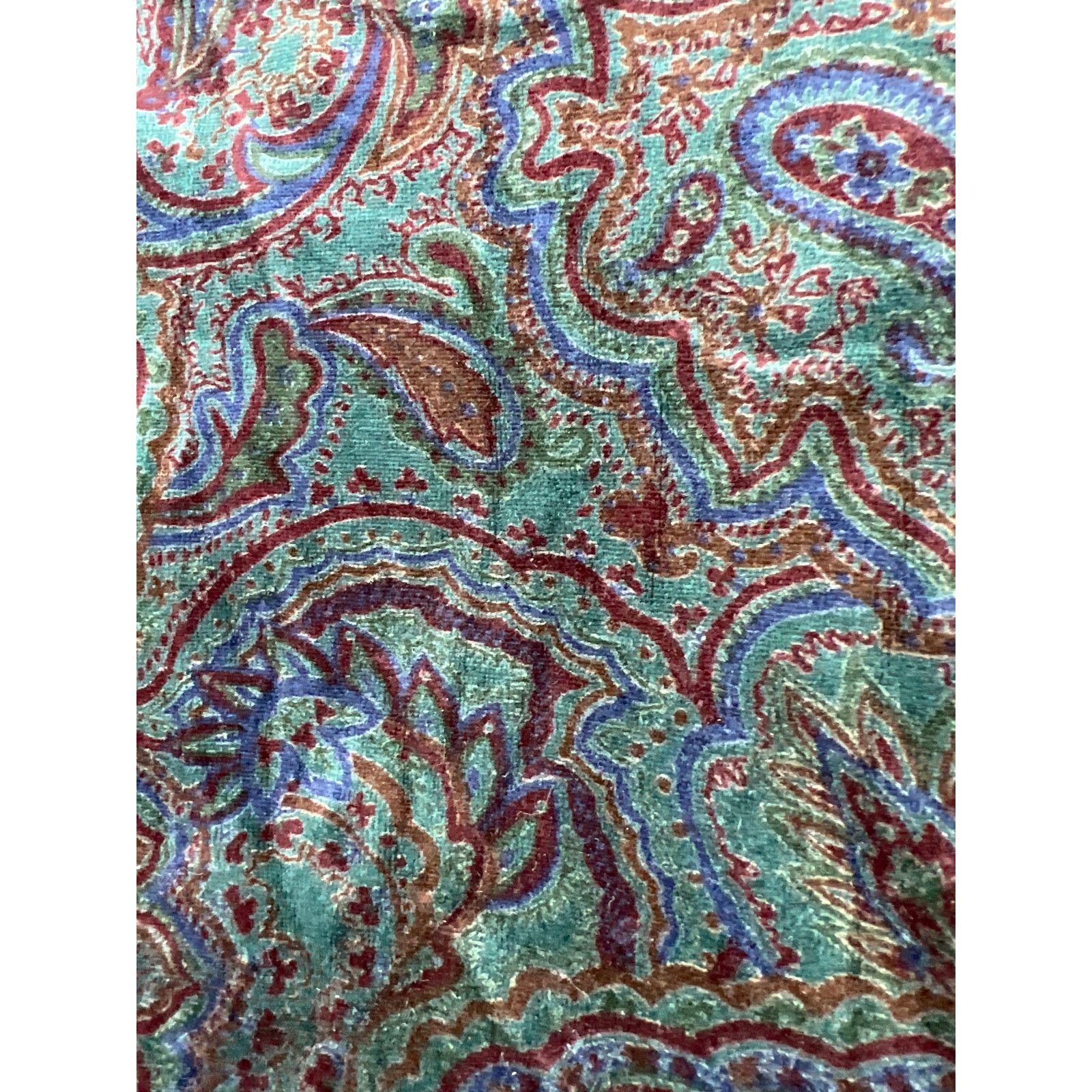 Other Vintage Paisley Velvet Feel Button Up Blouse Shoulder Pads L Size L / US 10 / IT 46 - 3 Thumbnail