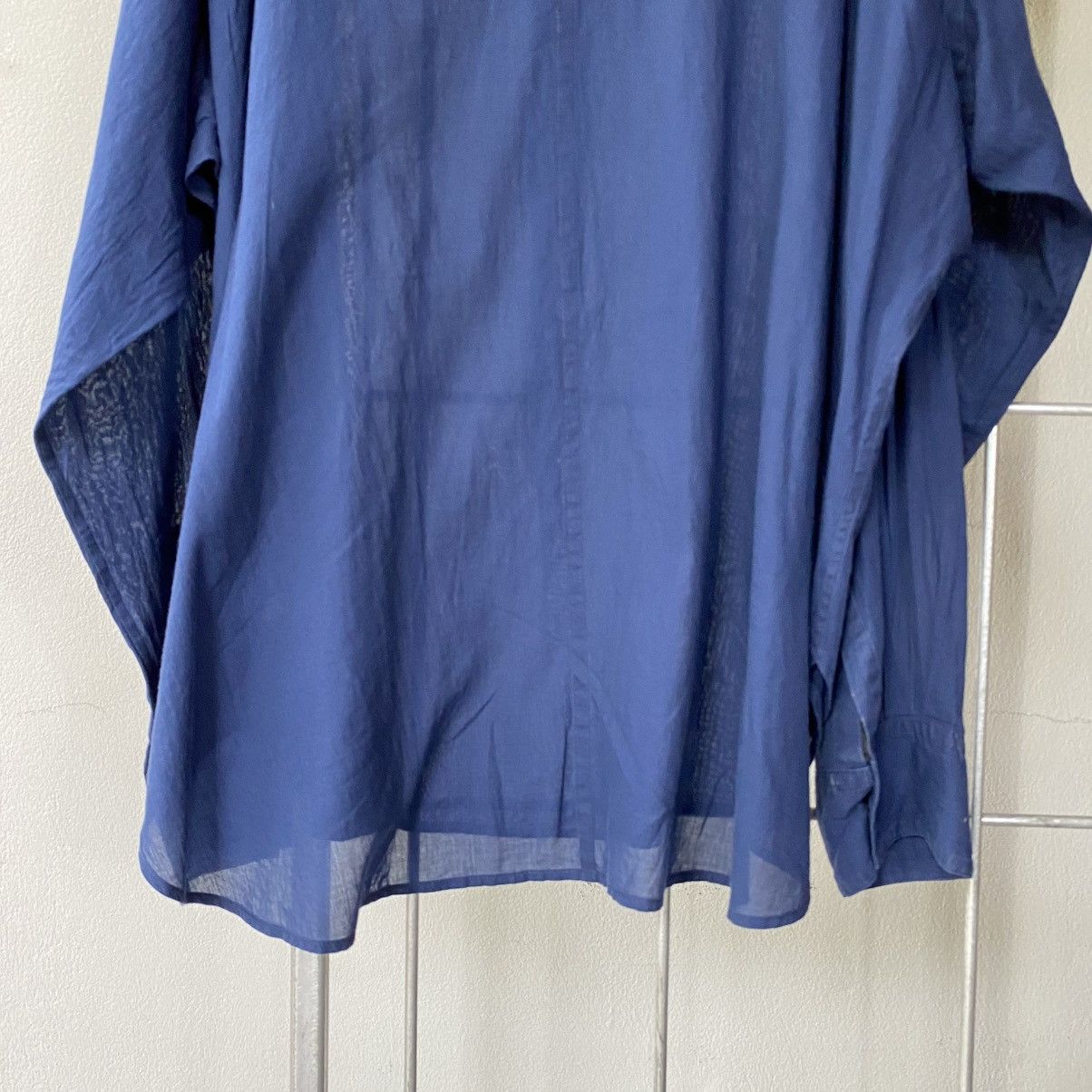 Y's Y’s Navy Stand Collar Shirt Size US XL / EU 56 / 4 - 6 Thumbnail