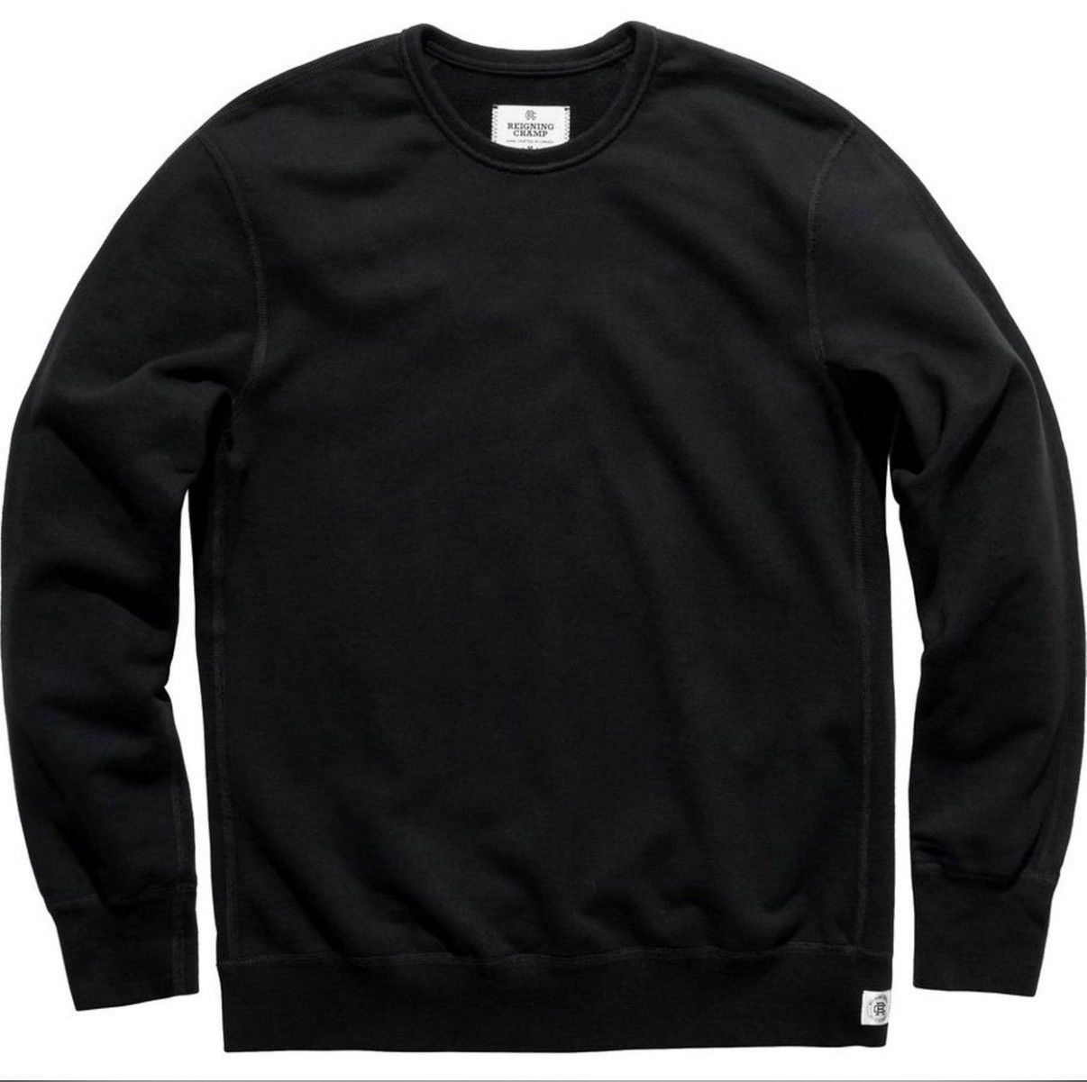 Reigning Champ Reigning Champ Black Midweight Crewneck Size US S / EU 44-46 / 1 - 1 Thumbnail