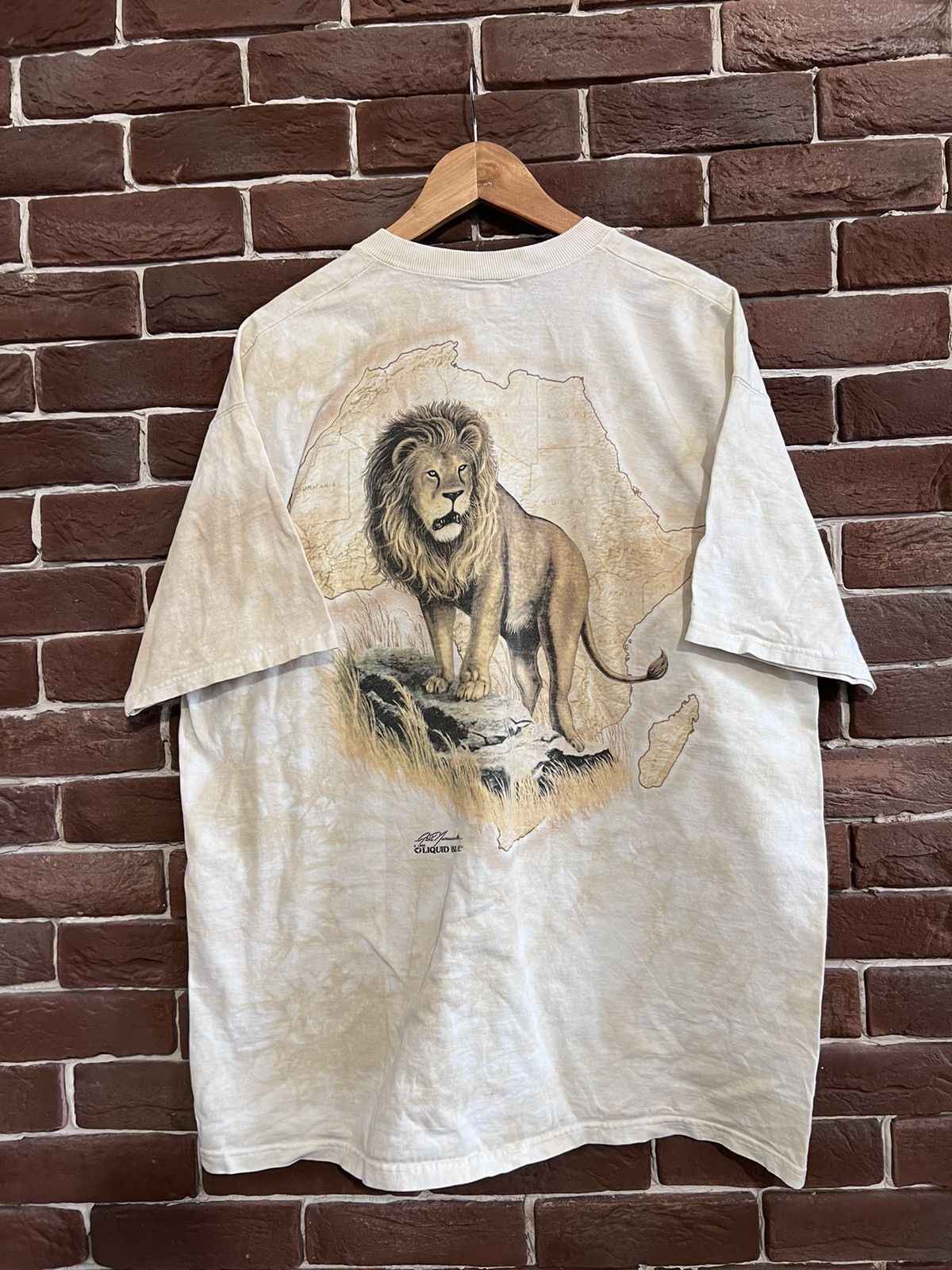 Liquid Blue VINTAGE 1994 LIQUID BLUE Lion ALL OVER PRINT TEE Art Hype Size US XL / EU 56 / 4 - 2 Thumbnail