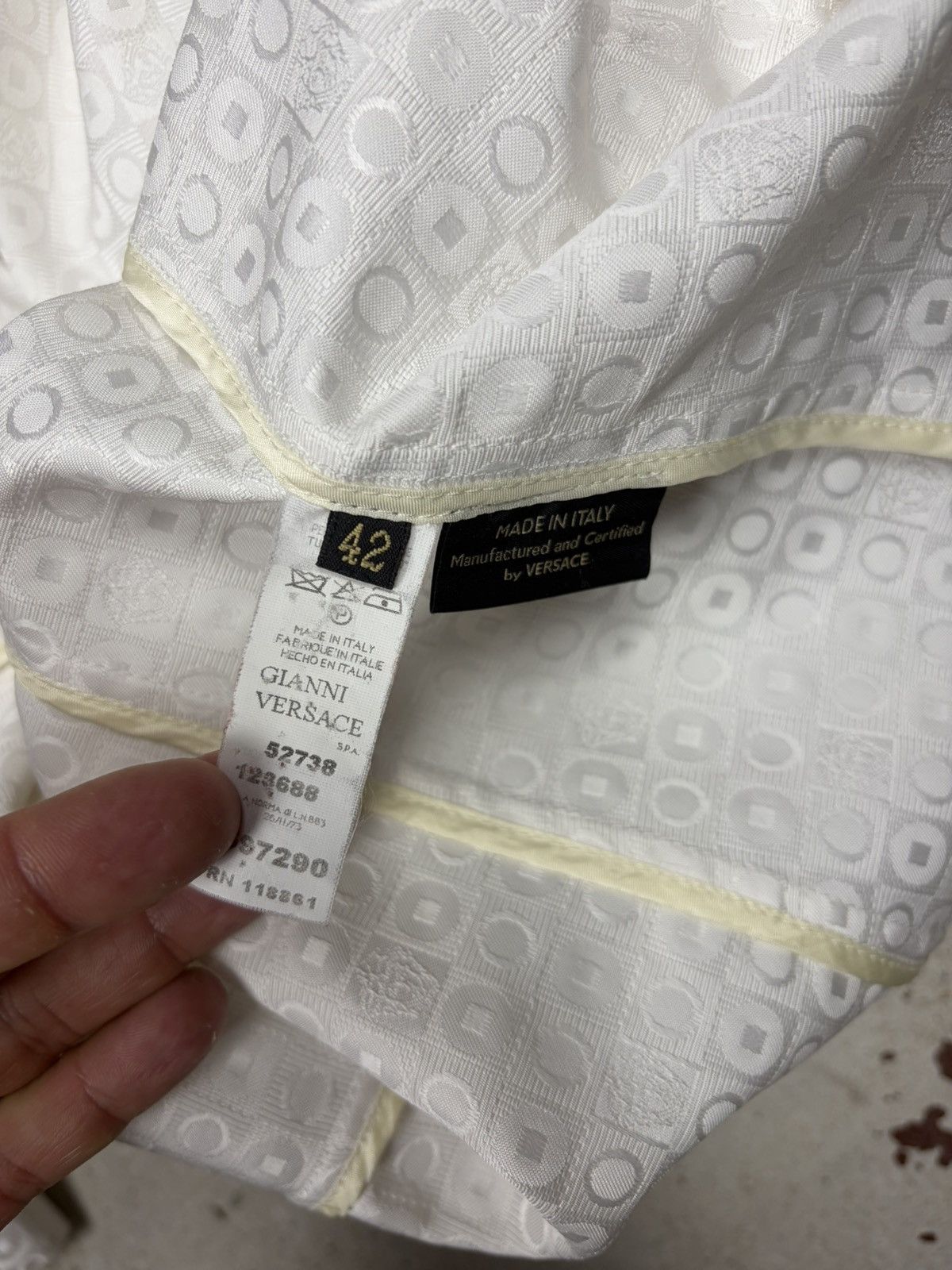 Versace 2000s Gianni Versace Double Breasted Trench Coat Jacquard Size M / US 6-8 / IT 42-44 - 13 Thumbnail