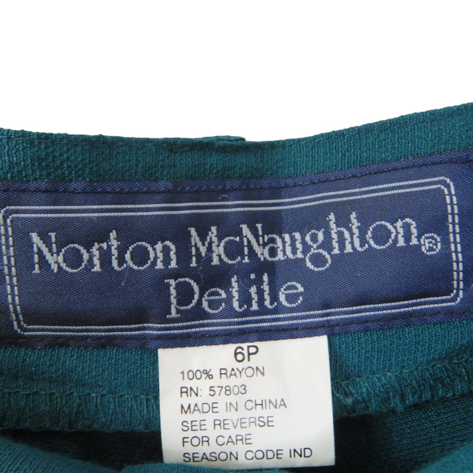 Vintage 90s Vintage Teal Blue High Rise Pants Slacks 6P 26" Corpcore Size 26" / US 2 / IT 38 - 5 Thumbnail