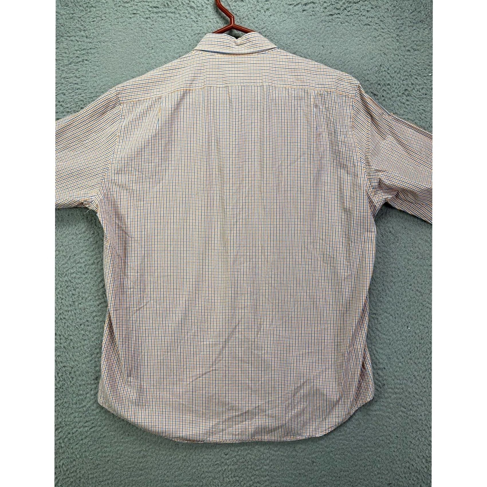Vintage VINTAGE? No. J Crew Shirt Mens Large Woven Orange Tattersall Check Tailored Slim Button Down Size US L / EU 52-54 / 3 - 2 Thumbnail
