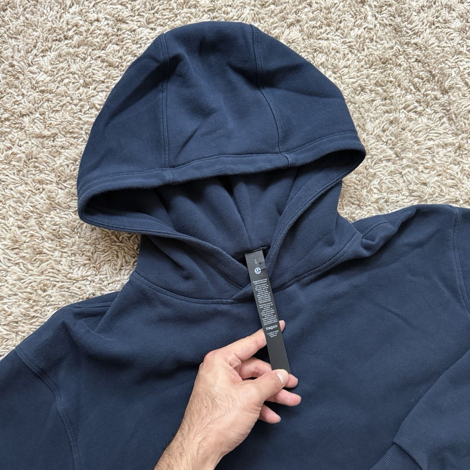 Lululemon LuluLemon Navy Blue Athletic Hoodie Pullover Size Large Soft Size US L / EU 52-54 / 3 - 5 Thumbnail
