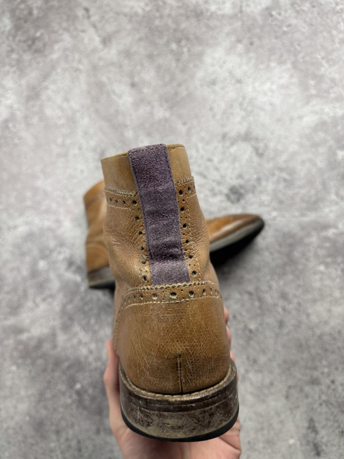 Cowboy Equipment WESTERN BIKER COWBOY LEATHER VINTAGE BROWN BOOTS Size US 10 / EU 43 - 12 Thumbnail
