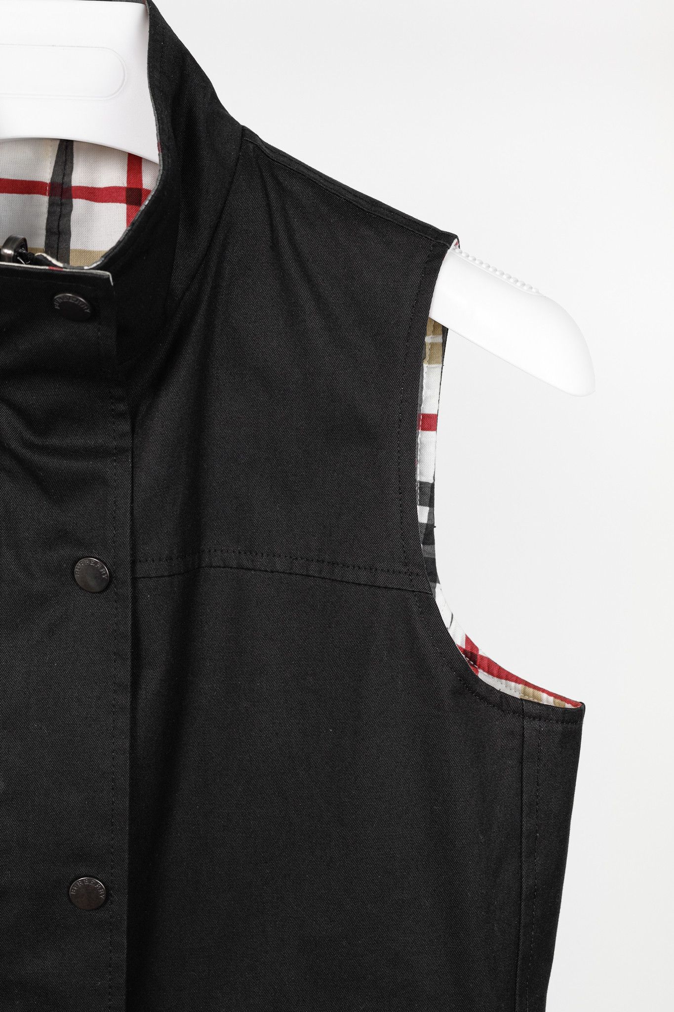 Burberry Buberry Reversible Black & White-Check Cotton Vest Size M / US 6-8 / IT 42-44 - 4 Thumbnail