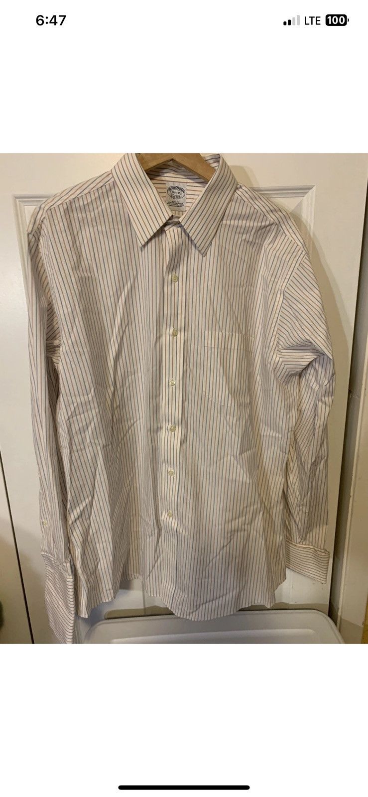 Brooks Brothers Brooks Brothers mens sz 16.5 35 button shirt french cuffs Size US L / EU 52-54 / 3 - 3 Thumbnail