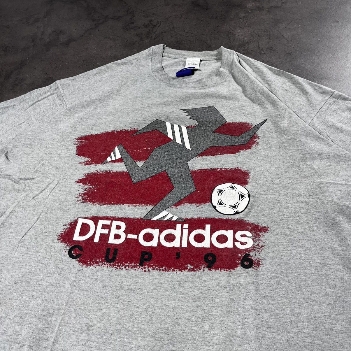 Adidas Vintage 90s Adidas Mundial Cup 1996 Jersey Tee Blokecore Size US XL / EU 56 / 4 - 17 Thumbnail