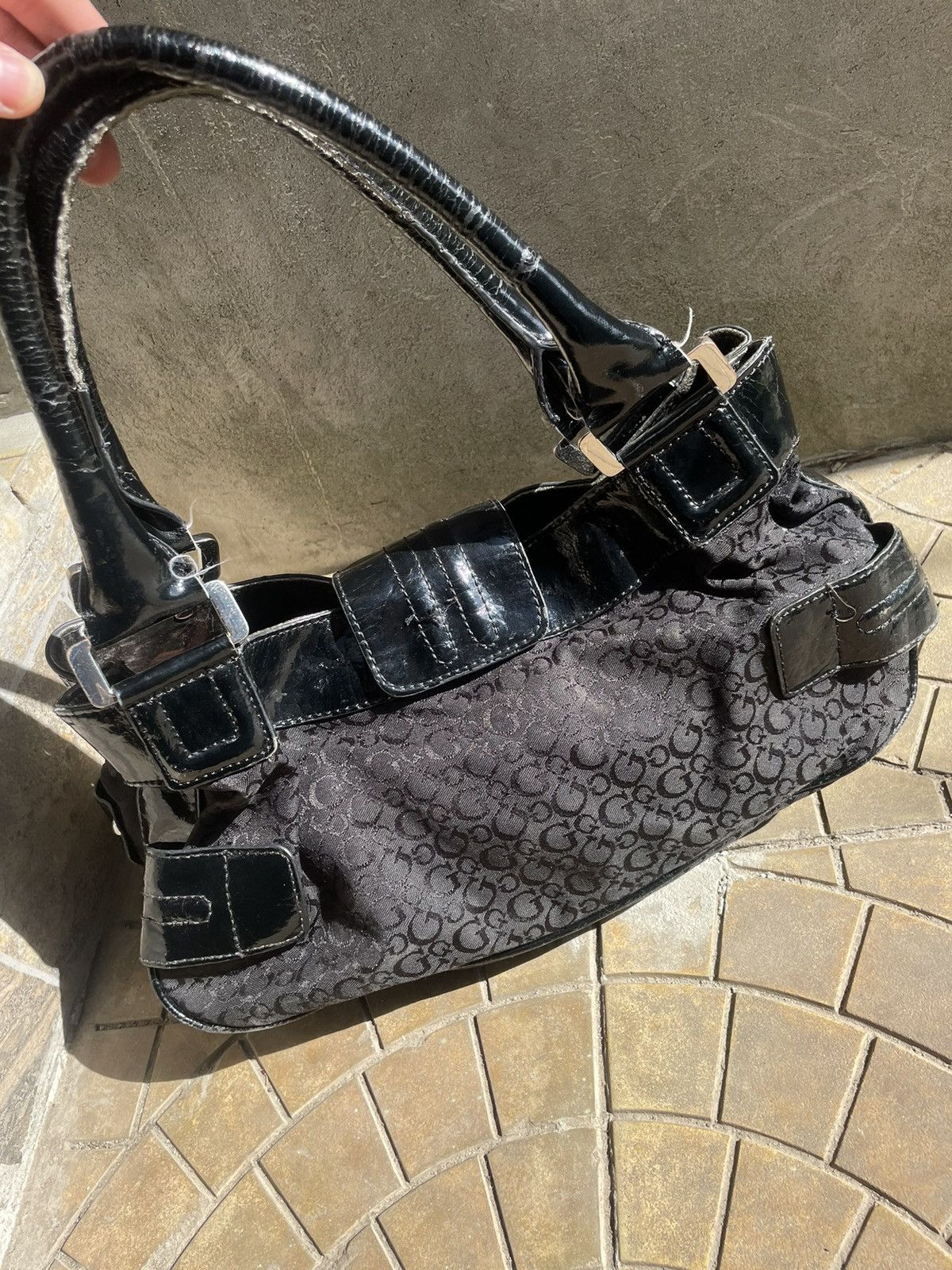 バッグ y2k opium 2way leather shoulder bag 00s y2k opium 2way leather shoulder bag 00s Vintage Black Opium