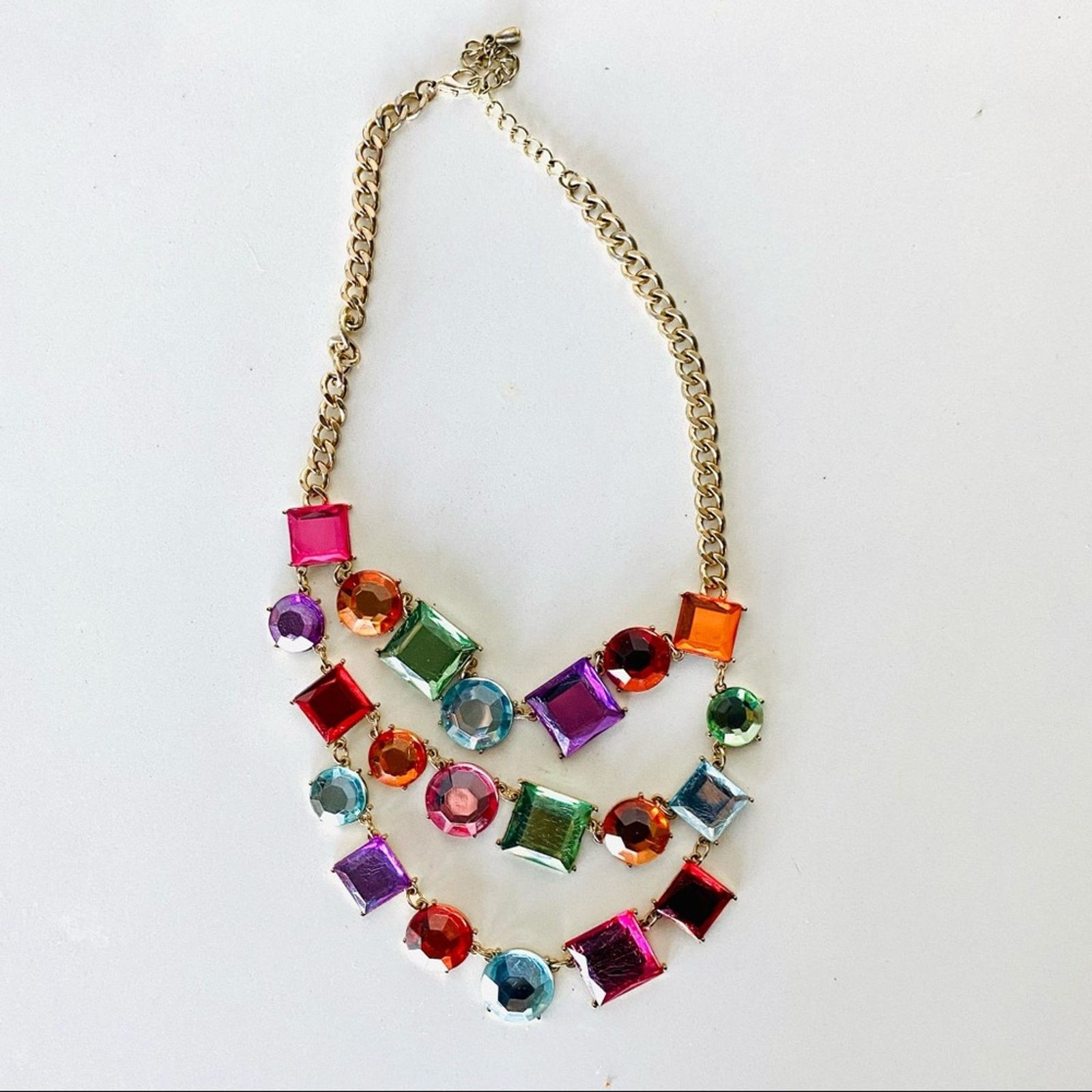Nordstrom NORDSTROM Gold Jewel Charm Layered Multi Statement Necklace Size ONE SIZE - 8 Thumbnail