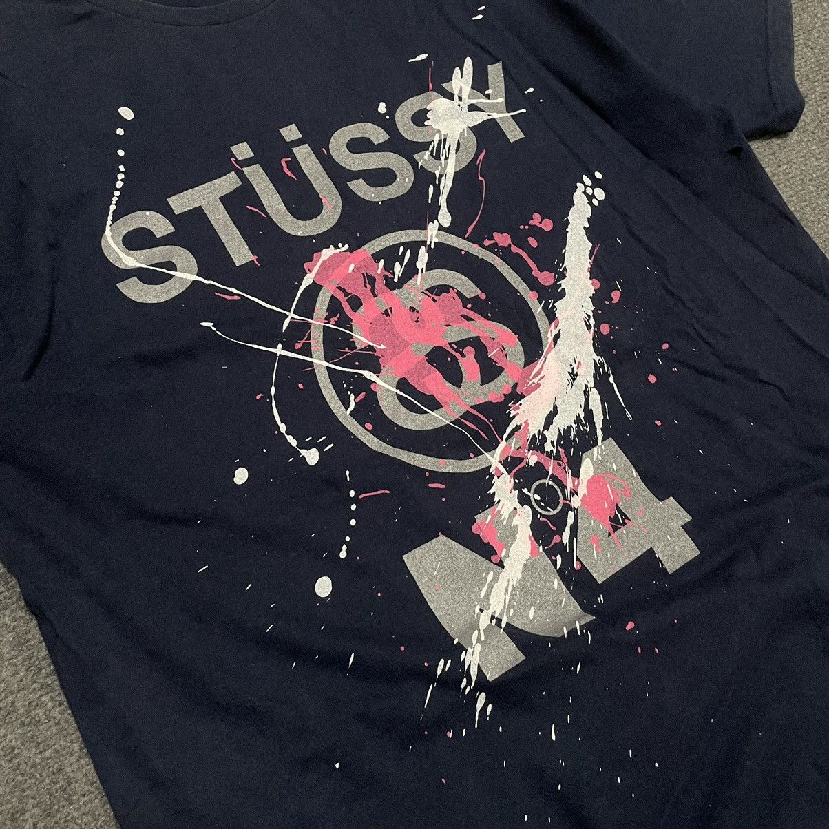 Stussy Y2K Stussy N4 Paint Splattered Design T Shirt Size US L / EU 52-54 / 3 - 2 Thumbnail