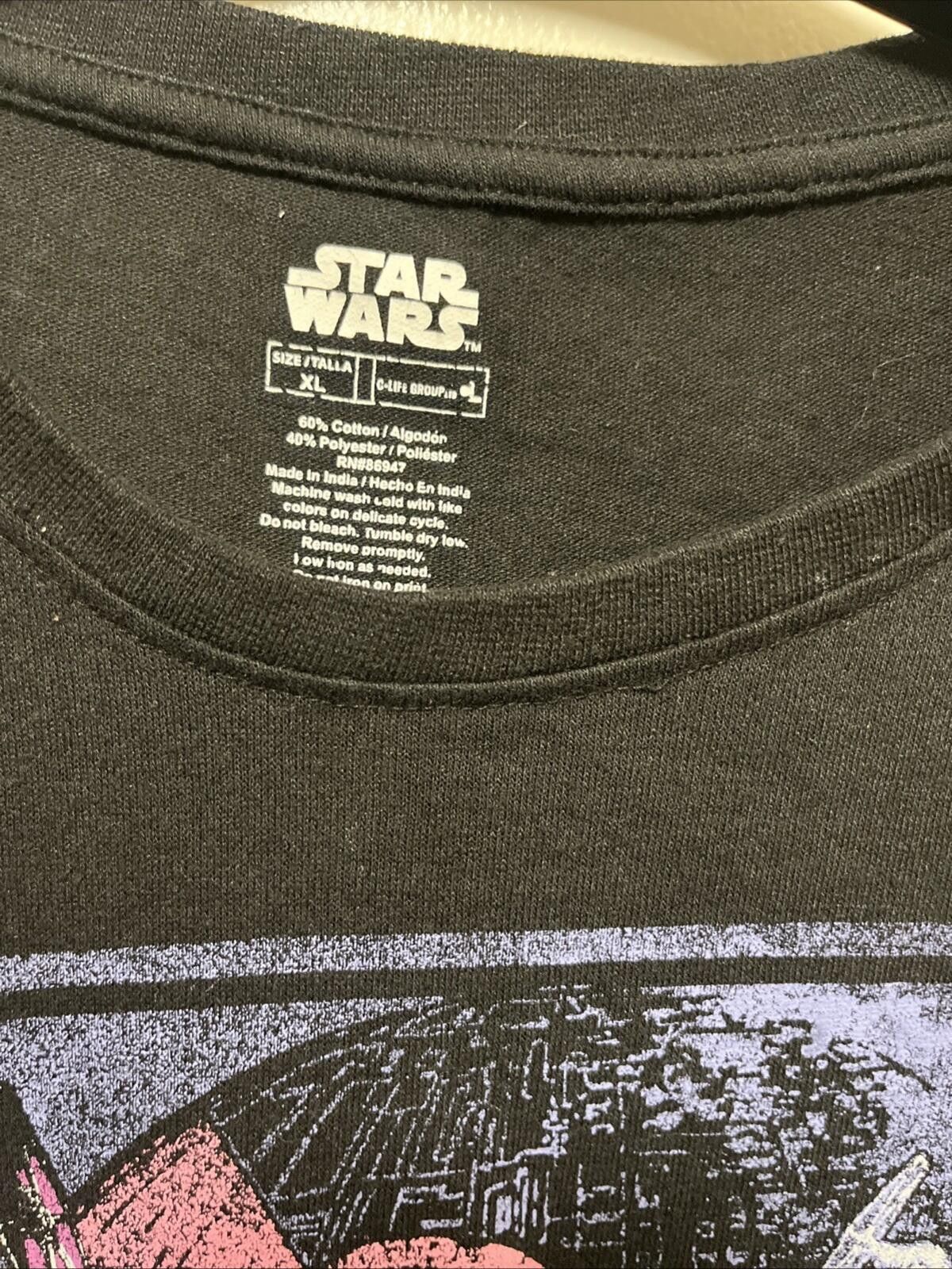 Star Wars Star Wars T-Shirt Mens Extra Large Black Star Wars Disney Size US XL / EU 56 / 4 - 2 Thumbnail