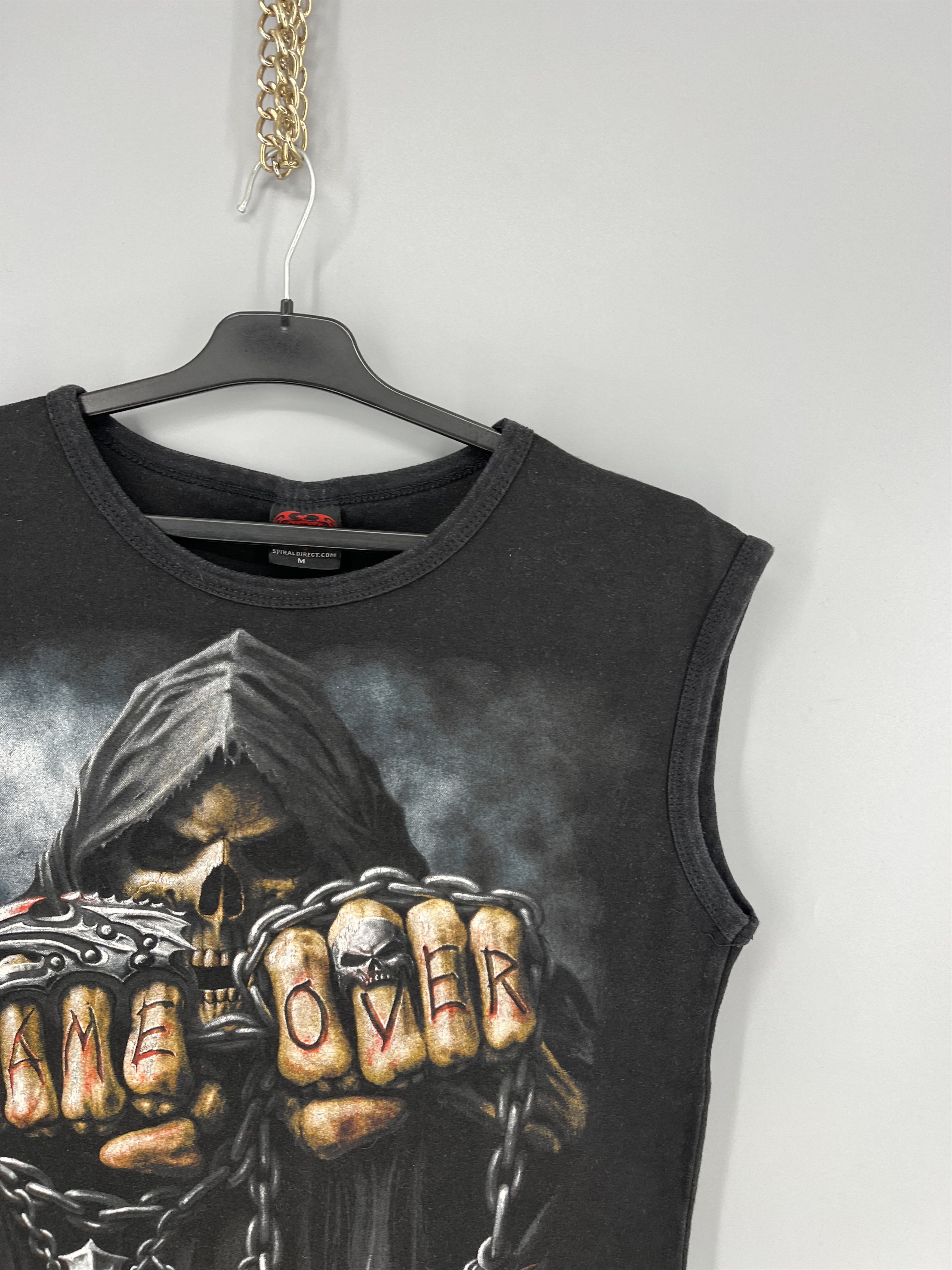 Band Tees Spiral T Shirt Gothic Dark Black Unisex GAME OVER Size US M / EU 48-50 / 2 - 5 Thumbnail