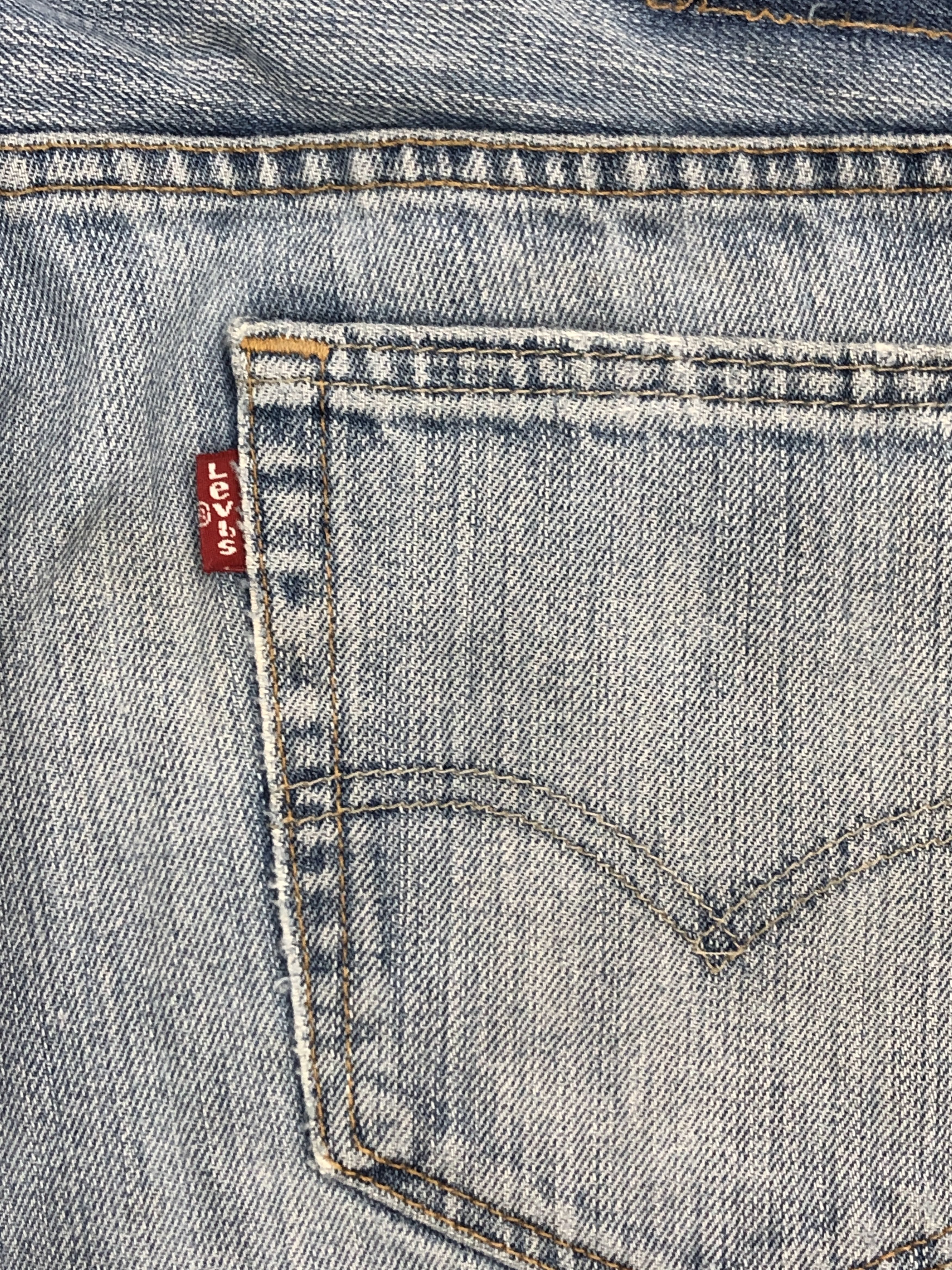 Levi's Vintage Distressed Levis 569 Faded Blue Jeans Size US 37 - 6 Thumbnail