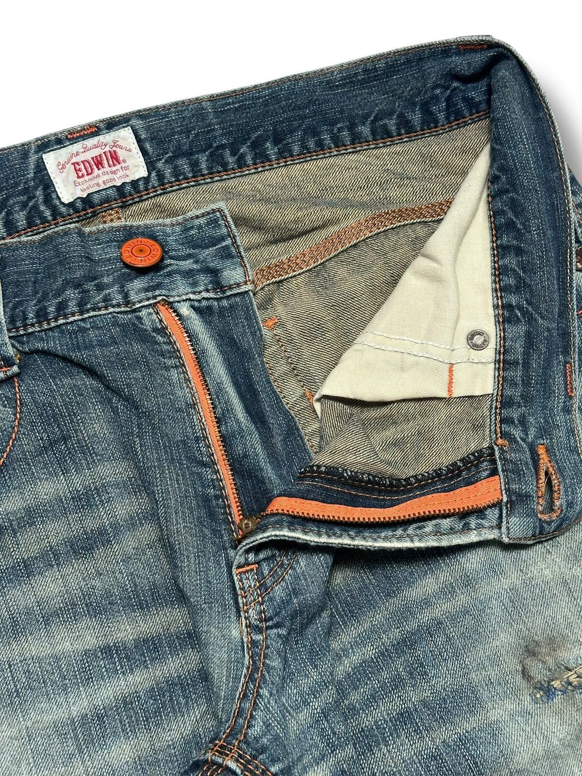 Edwin Edwin 403XVS Jeans | Authentic Denim | Rare Orange Stitching Size US 35 - 10 Thumbnail