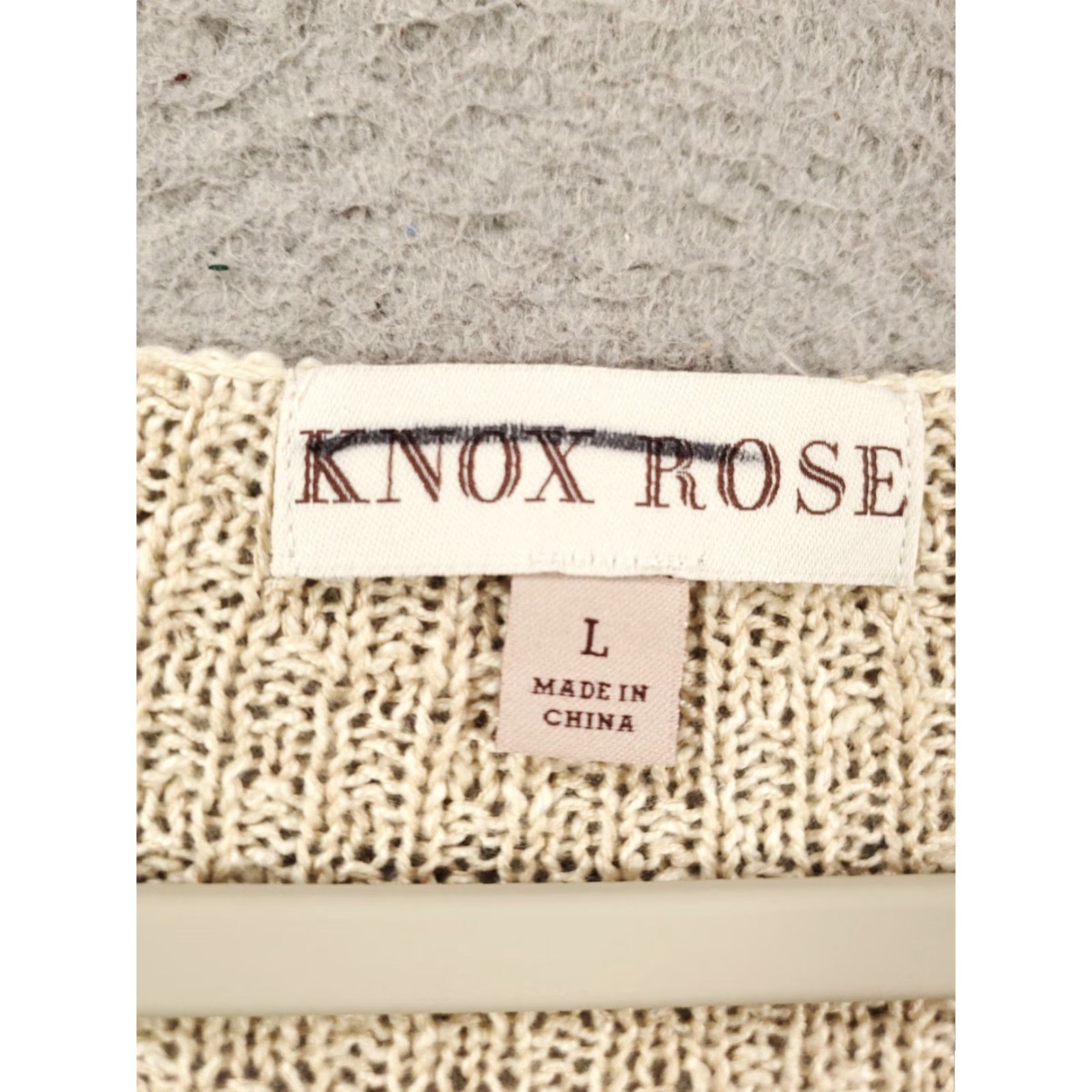 Vintage Knox Rose Sweater Tunic Women L Beige Long Sleeve Knit Boho Lightweight Breathable Fall Winter Spring Bohemian Western Womens Size L / US 10 / IT 46 - 5 Thumbnail