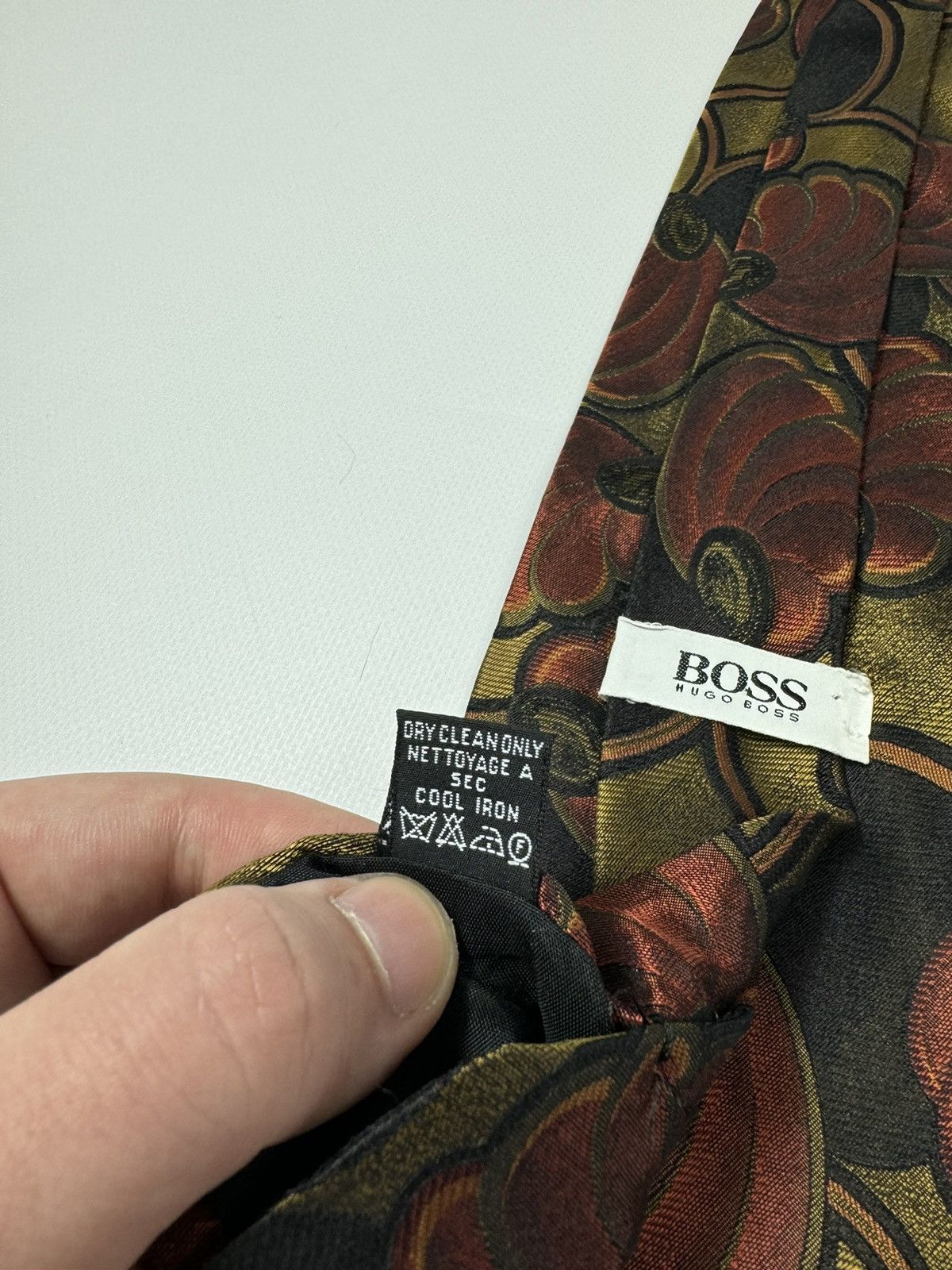 Hugo Boss × Vintage Vintage handmade Hugo Boss tie Size ONE SIZE - 4 Thumbnail