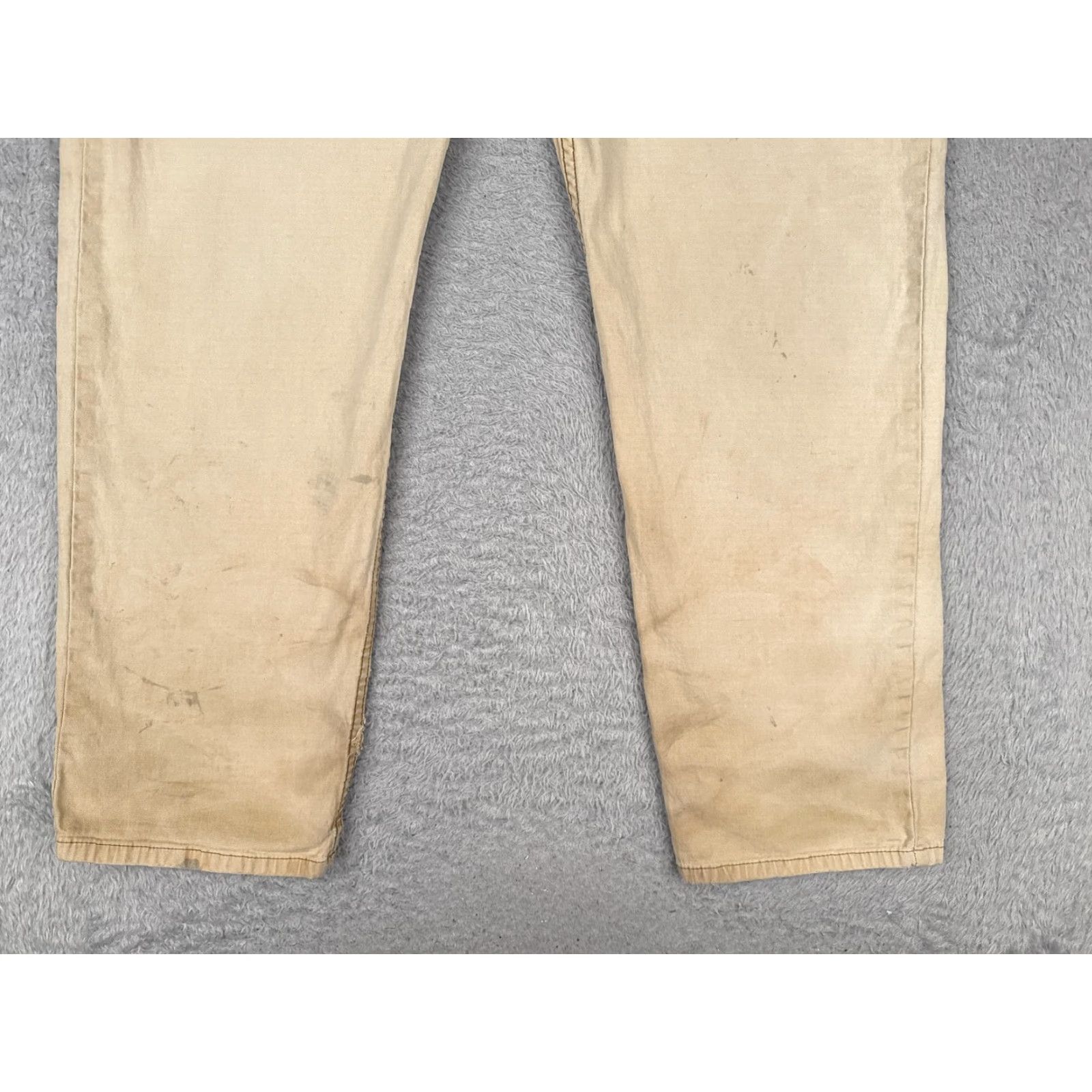 Carhartt Carhartt Pants Mens 38x32 Khaki Rugged Flex Rigby Dungaree Relaxed Fit Workwear/Khakis/Canvas/Stretch/Pockets 5-Pocket Style: Flat Front, Zip Fly Mens Size US 38 / EU 54 - 2 Thumbnail